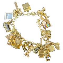Vintage Gold Charm Bracelet