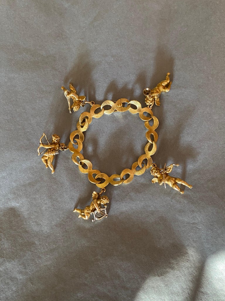 Vintage Gold Charms Bracelet For Sale at 1stDibs gold charms for sale
