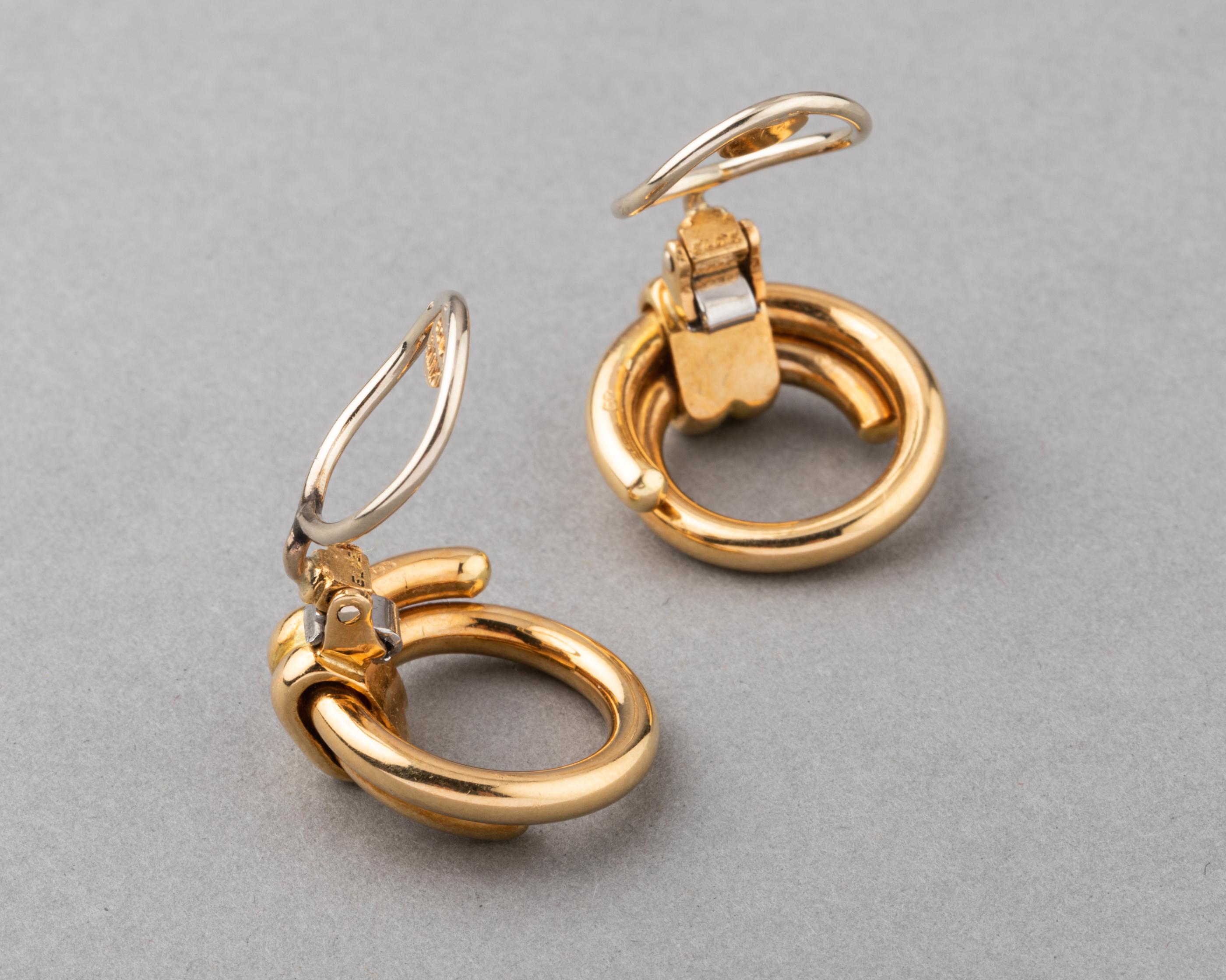 Women's Vintage Gold Clip Earrings by Chaumet, Paris