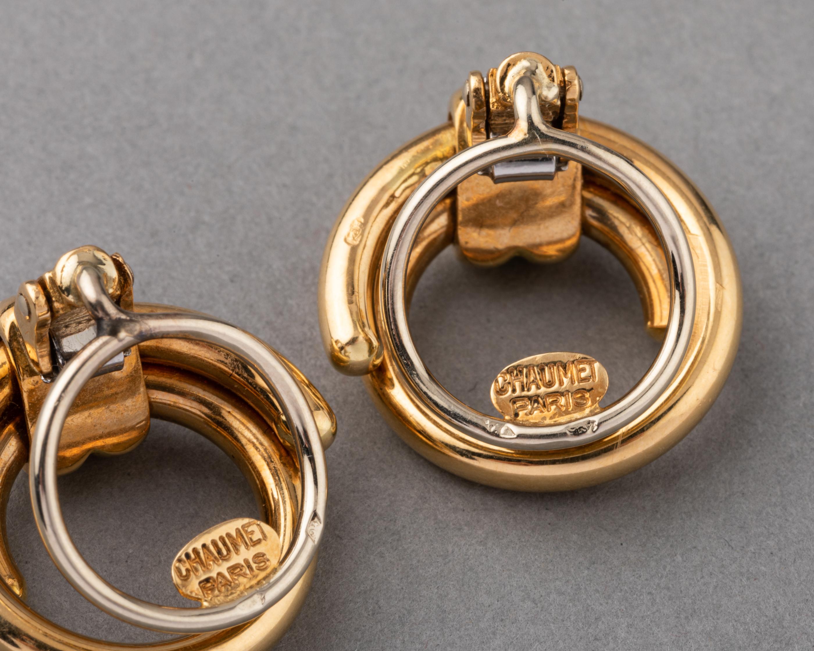 Vintage Gold Clip Earrings by Chaumet, Paris 2