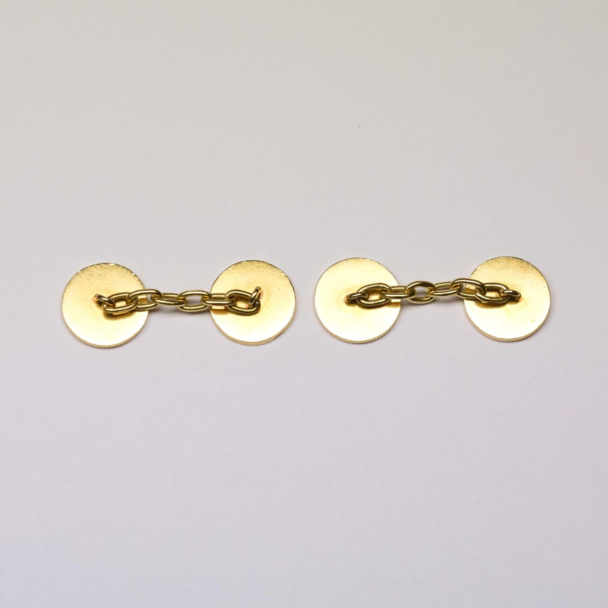 gold coin cufflinks