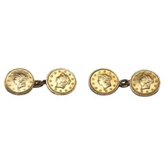 Vintage Gold Coin Design Cufflinks