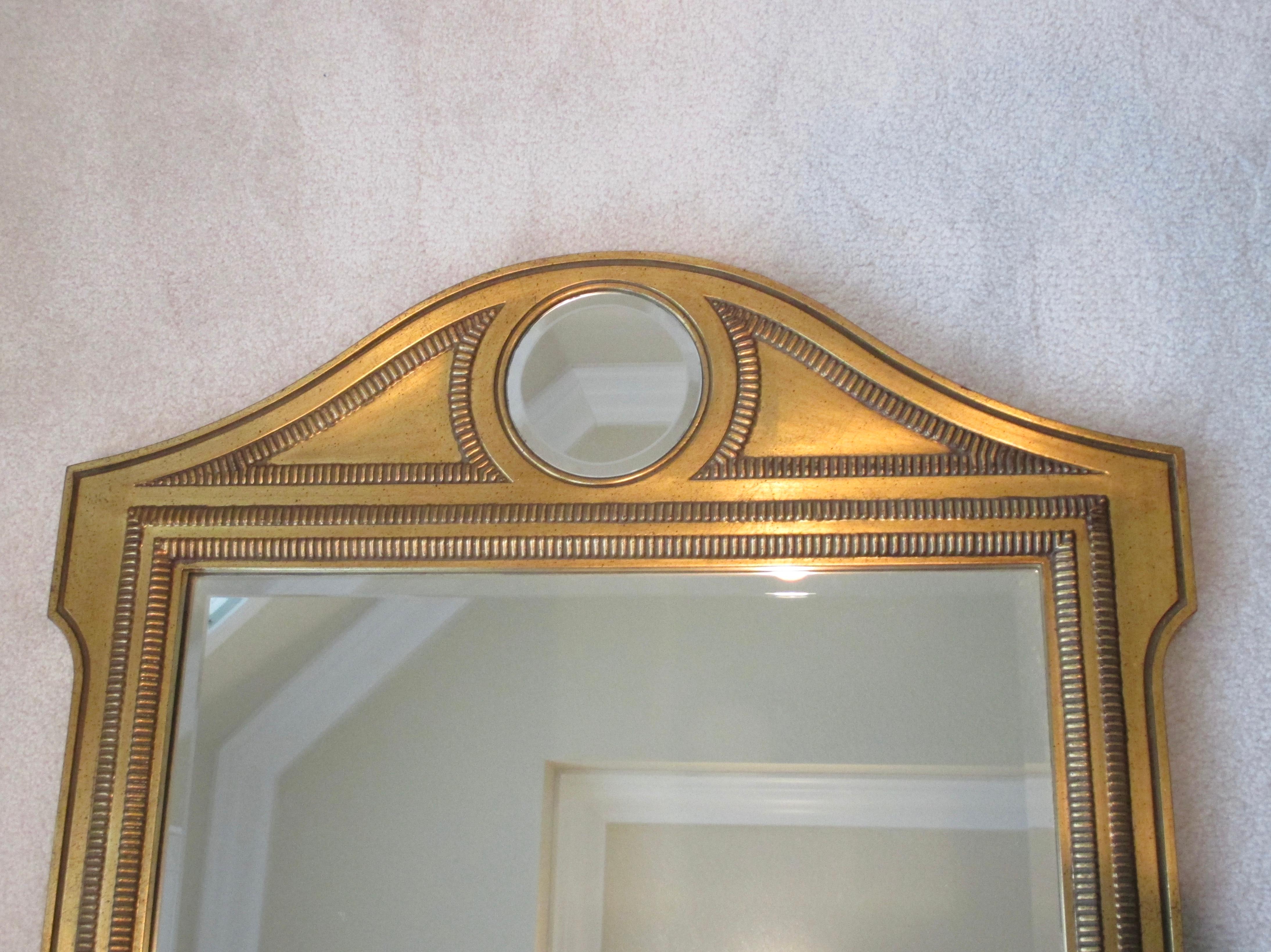 Belgian Vintage Gold Decorative Mirror For Sale