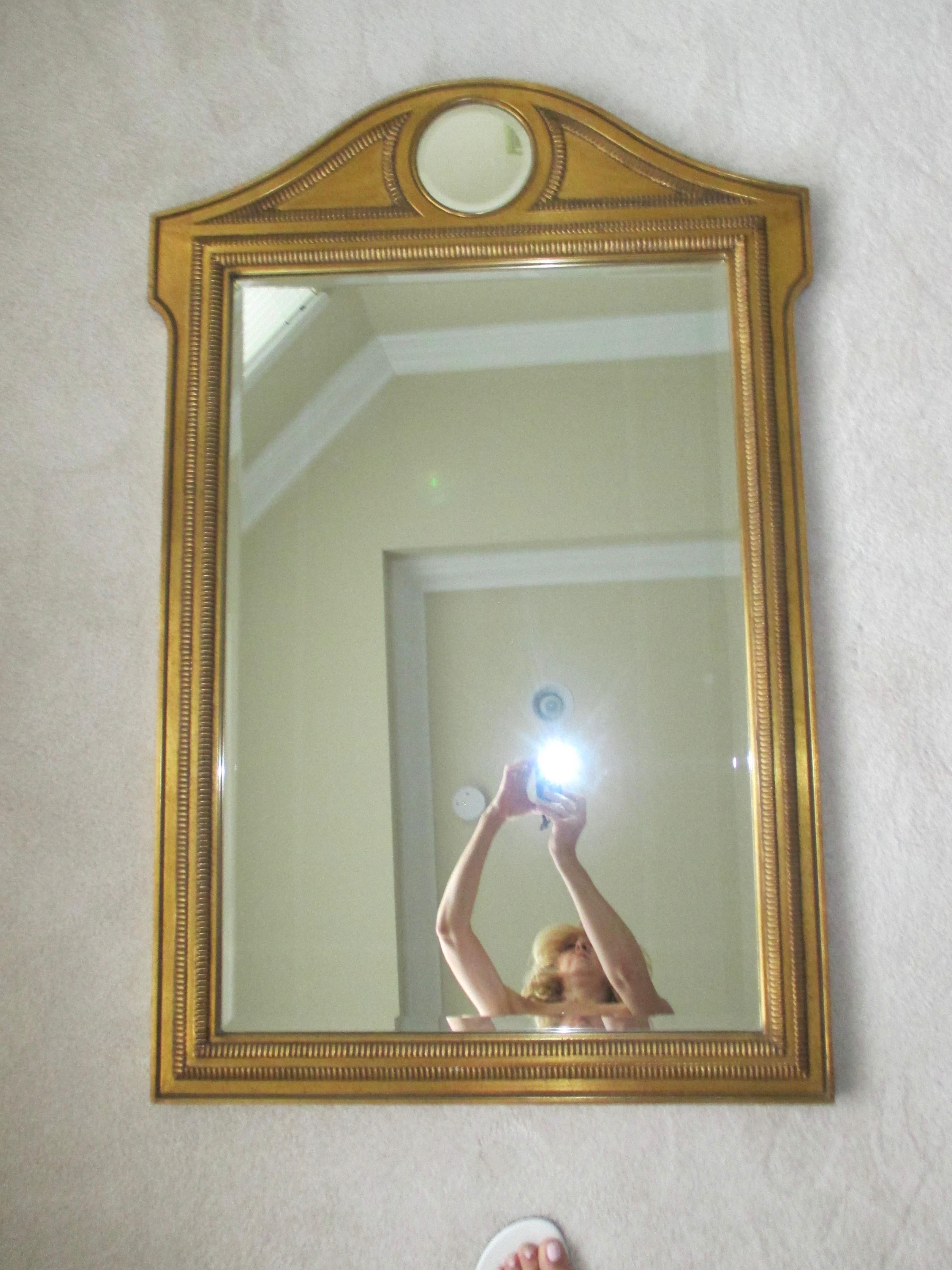 Vintage Gold Decorative Mirror For Sale 1