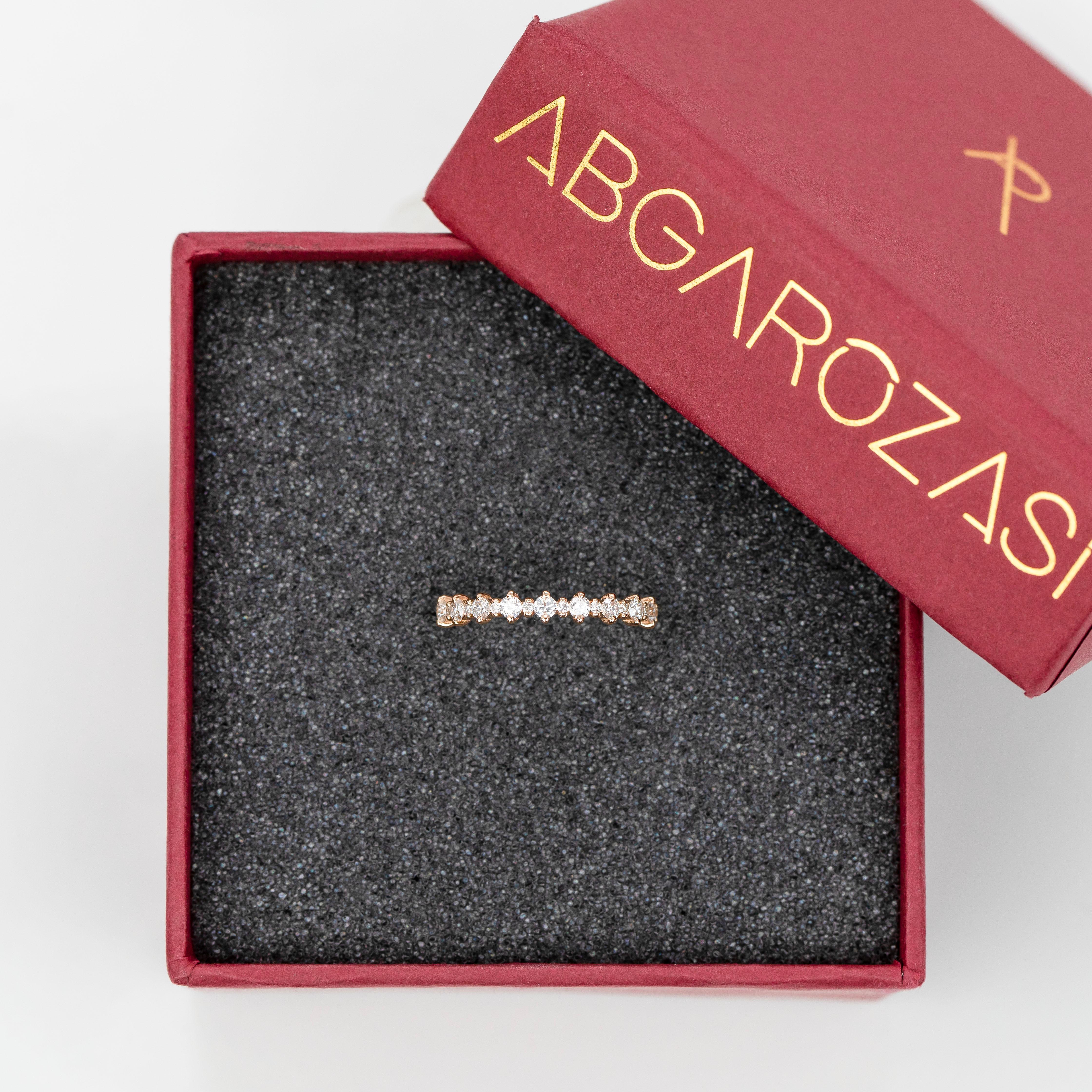 Anillo de compromiso de diamantes en oro vintage, alianza de boda, 0,42 ct alianza de boda en venta 9