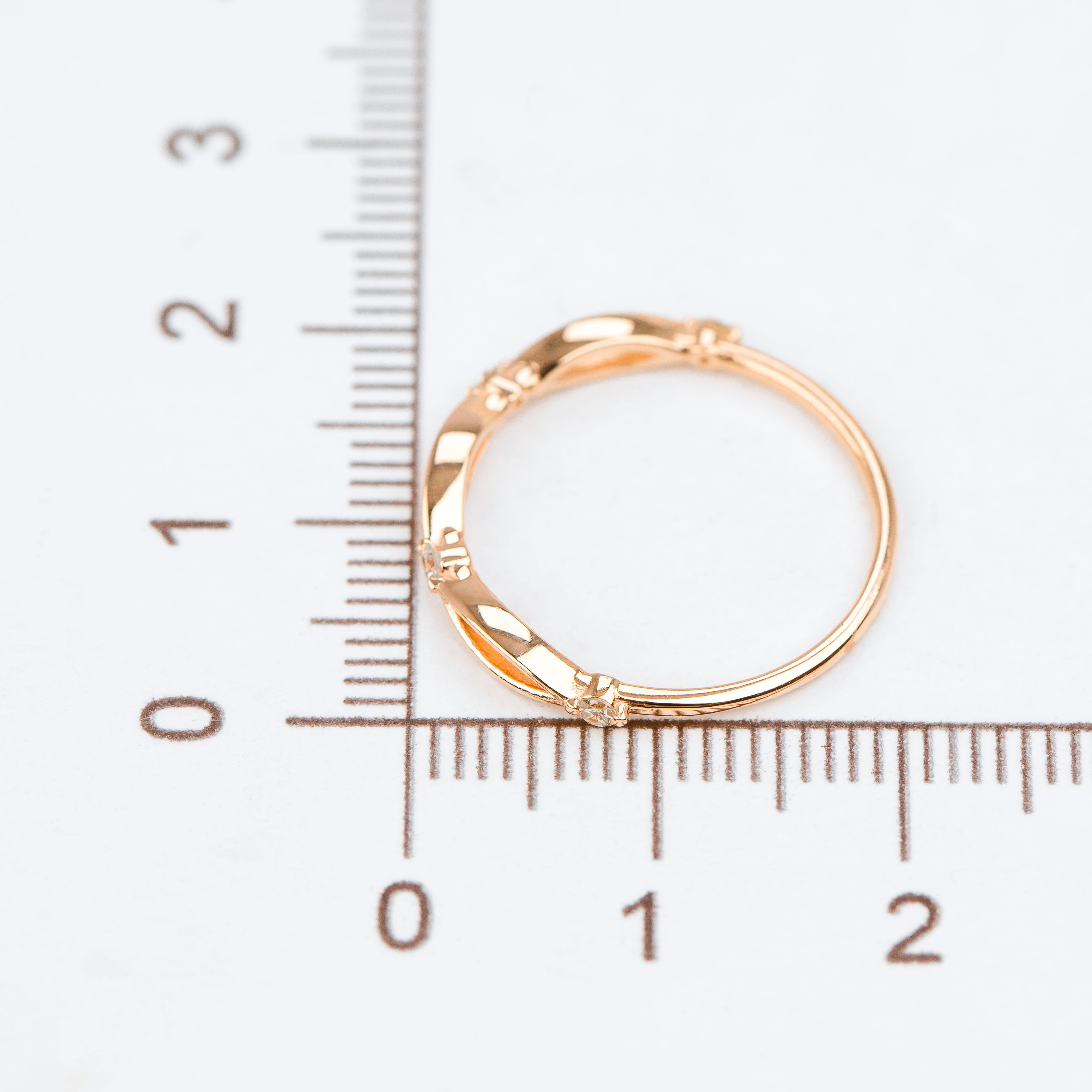 Anillo de compromiso de diamantes en oro vintage, alianza de boda, 0,8 ct alianza de boda en venta 4