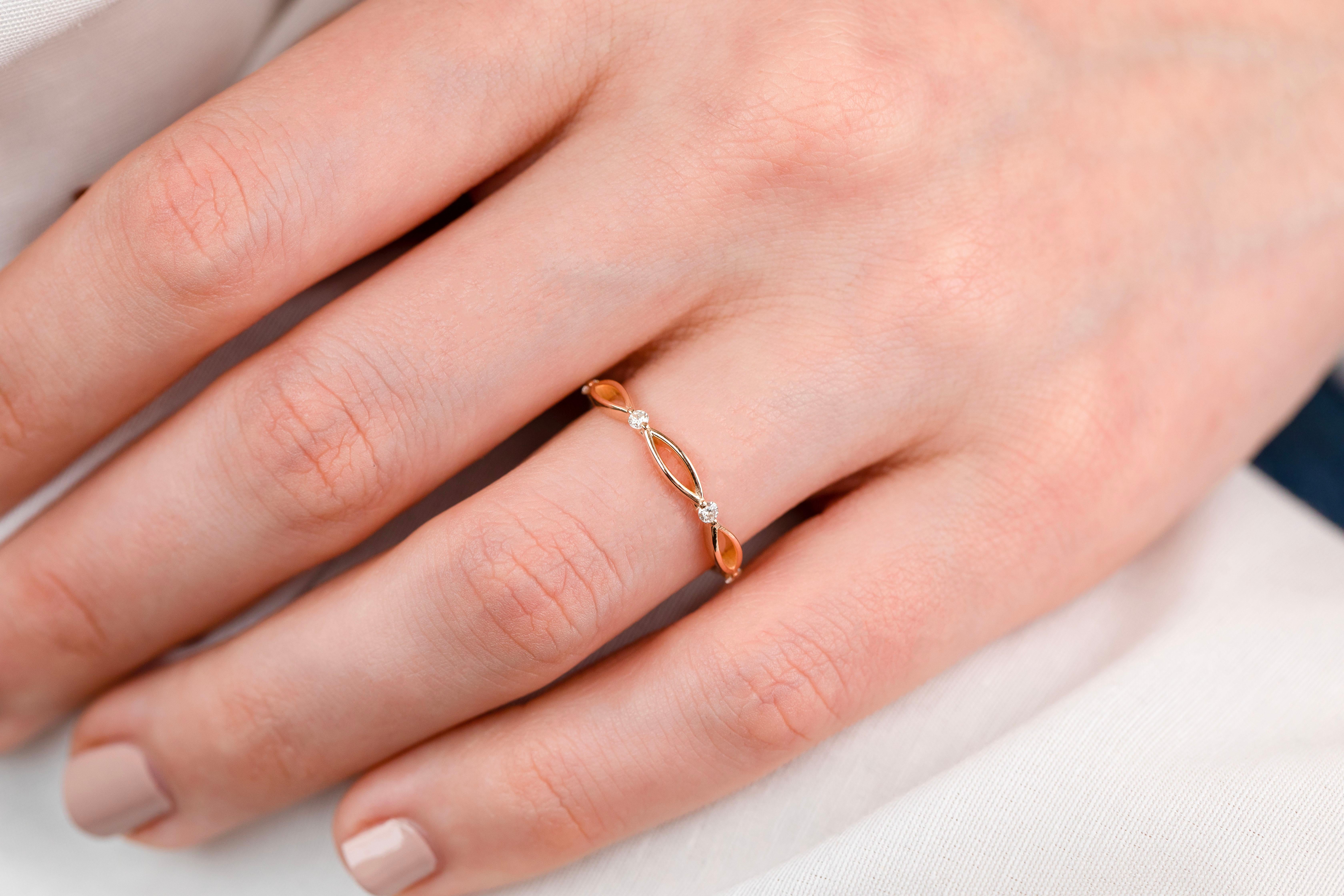 De las mujeres Anillo de compromiso de diamantes en oro vintage, alianza de boda, 0,8 ct alianza de boda en venta