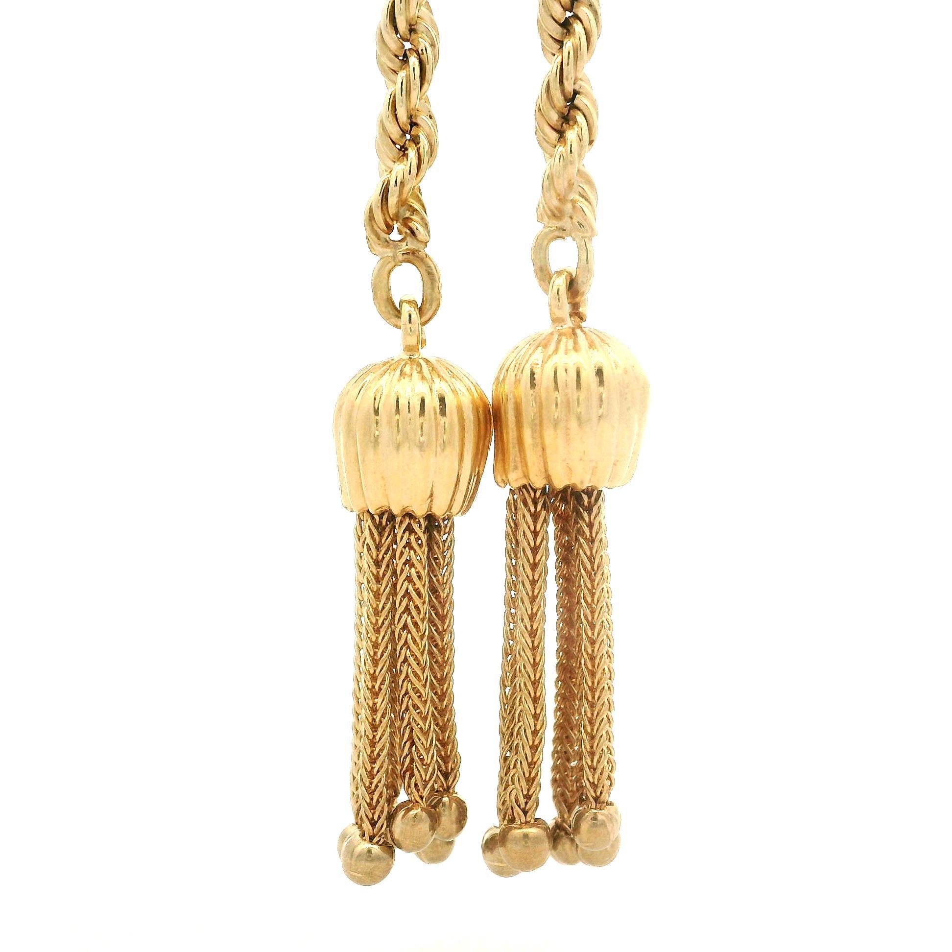 Vintage Gold Diamond Purple Flower Tassel Adjustable Lariat Rope Necklace Chain 2