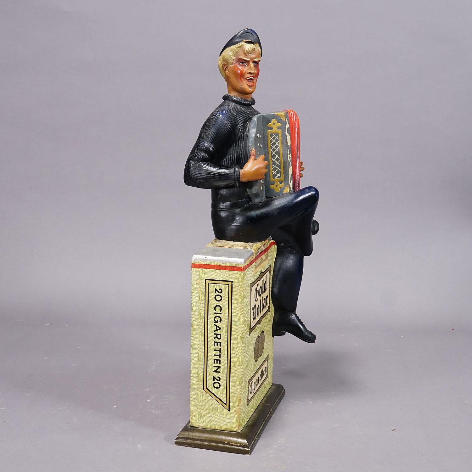 Werbe-Skulptur aus Gold-Dollar-Zigaretten im Vintage-Stil, 1950er Jahre im Angebot 1