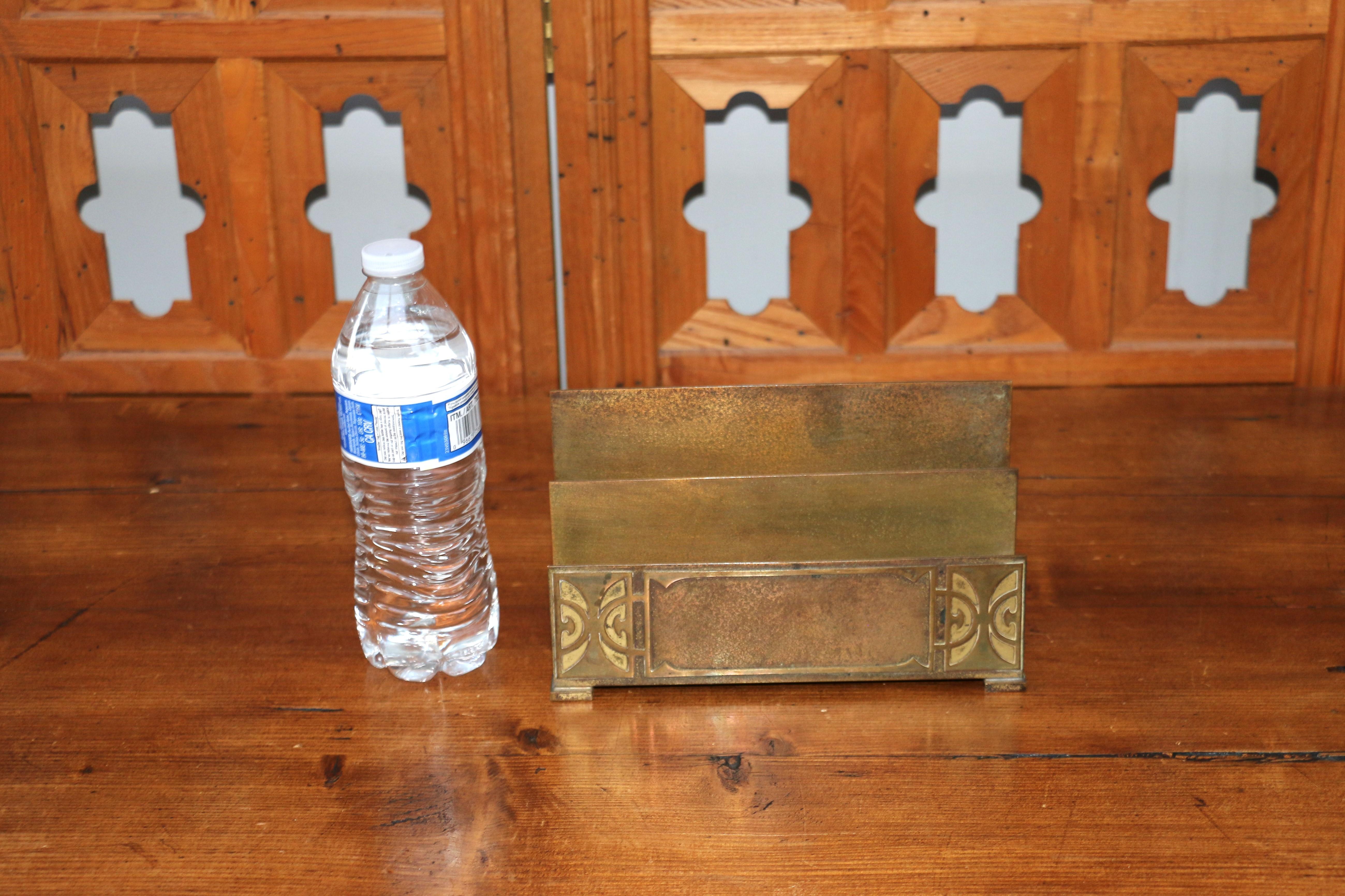 Vintage Gold Dore Bronze Letter Rack by Silver Crest Gold Over Bronze For Sale 6
