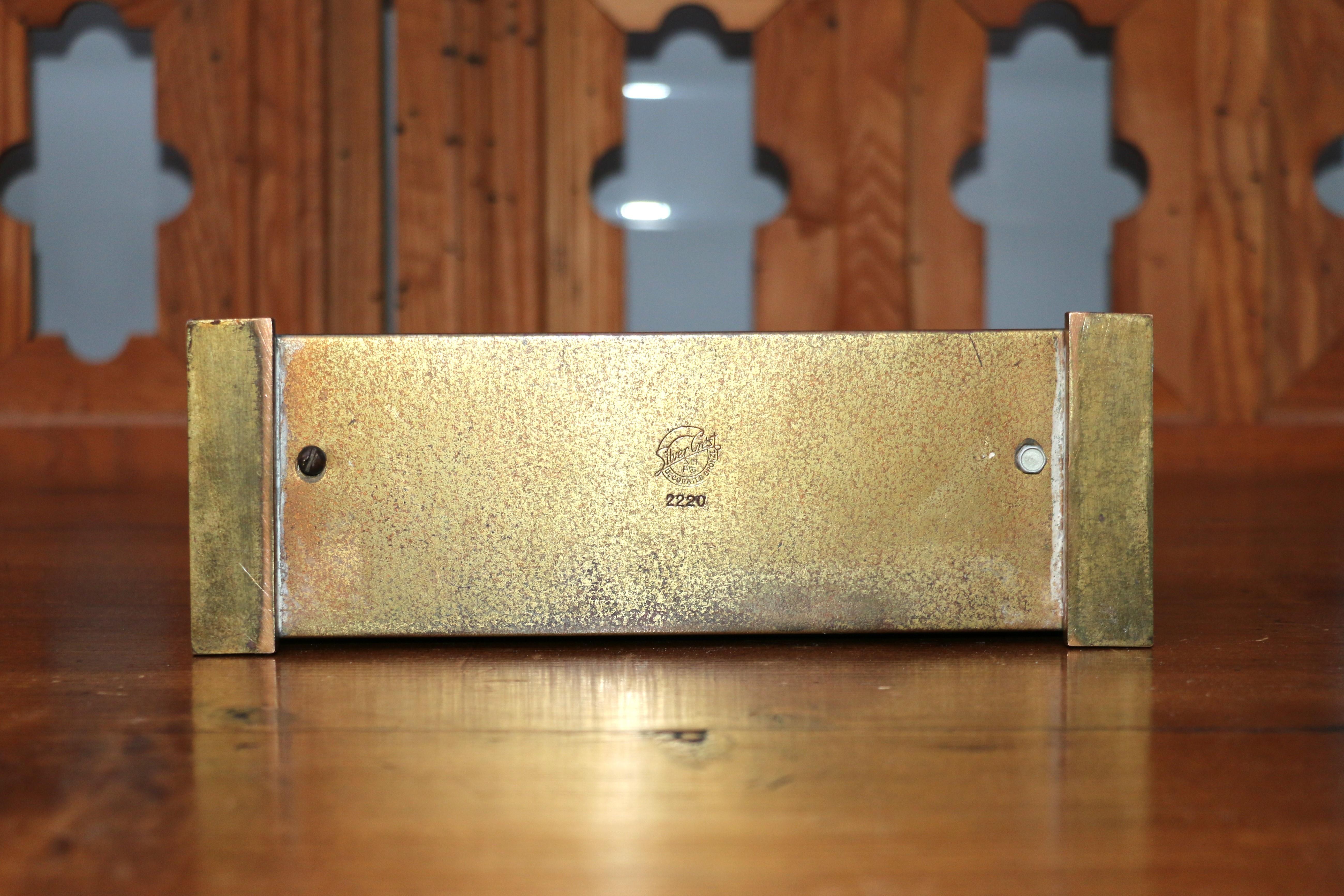 Vintage Gold Dore Bronze Letter Rack by Silver Crest Gold Over Bronze For Sale 7
