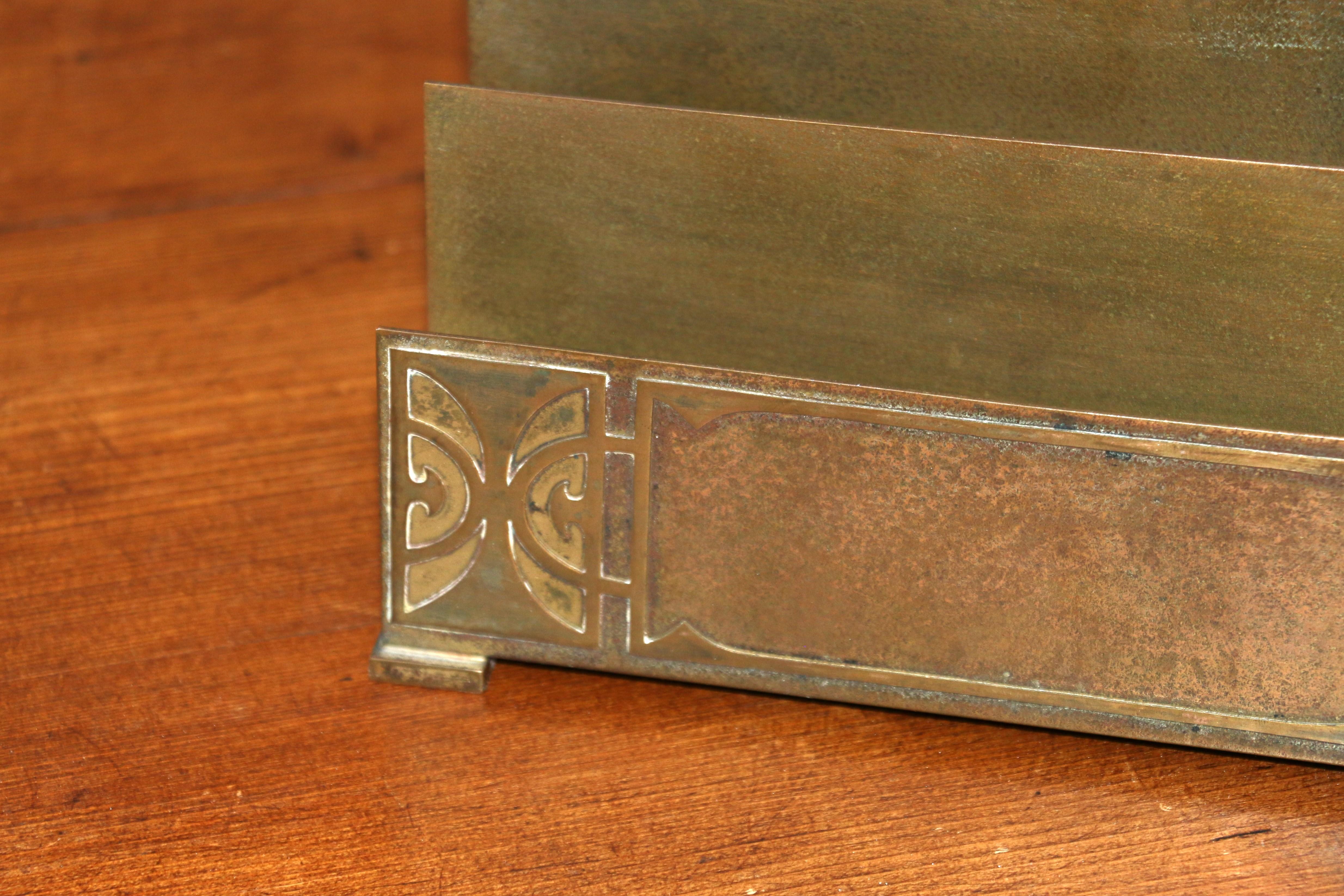 Vintage Gold Dore Bronze Letter Rack by Silver Crest Gold Over Bronze For Sale 1