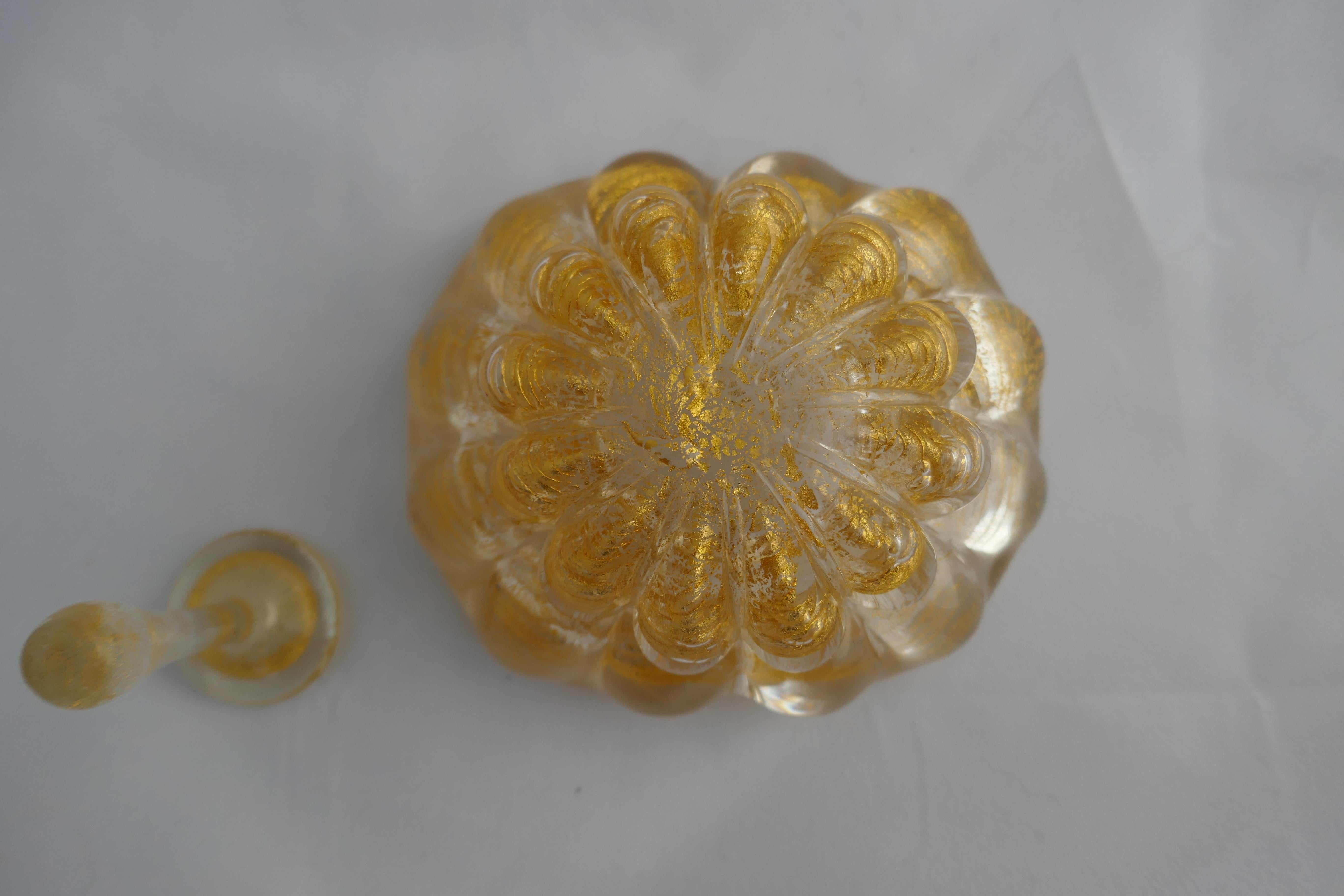 Vintage Poussière d'or Archimede Seguso Cendrier ou Bol en Murano avec Pilon Bon état à Godshill, Isle of Wight