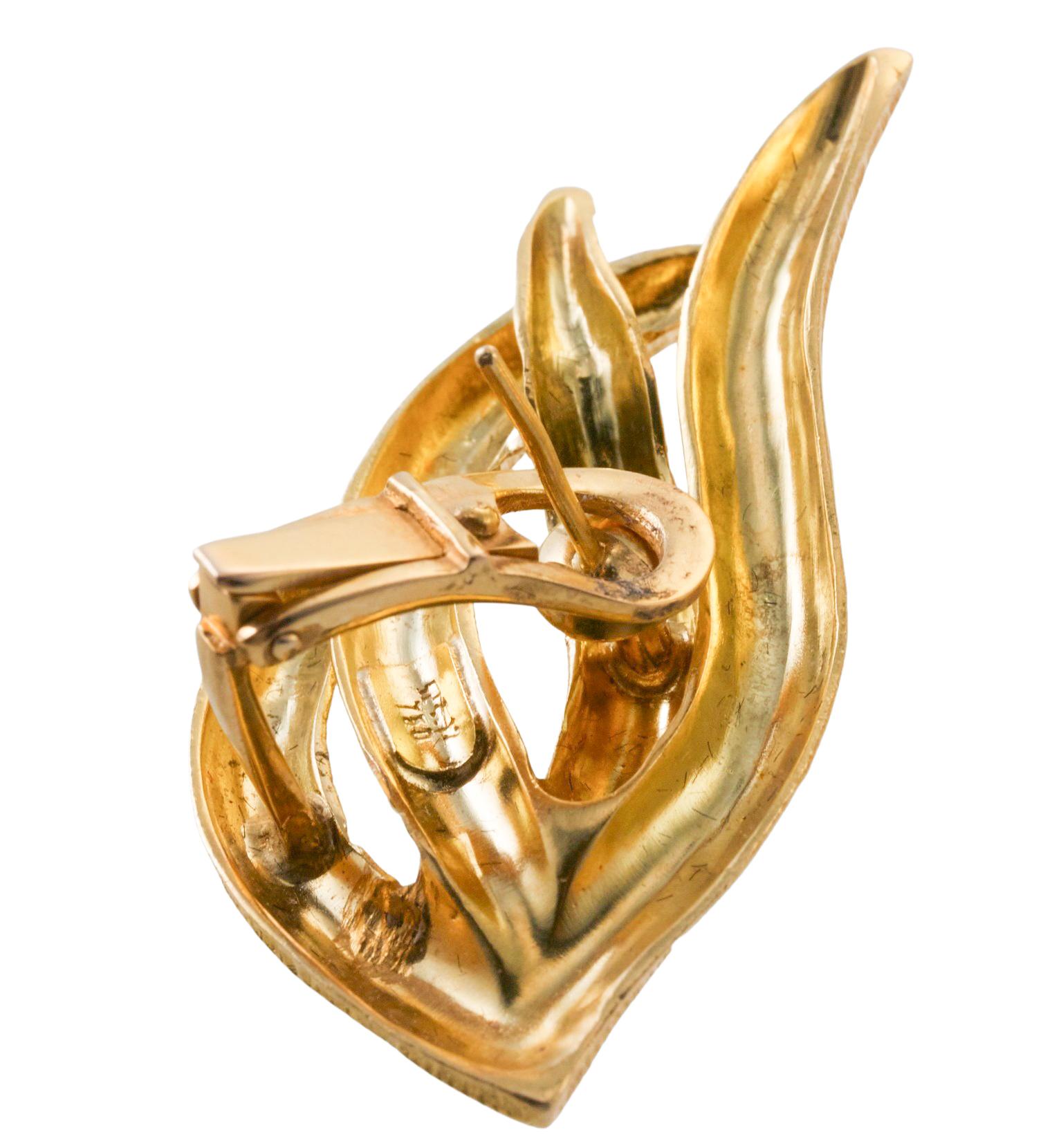 Vintage-Ohrringe aus Gold im Angebot 1