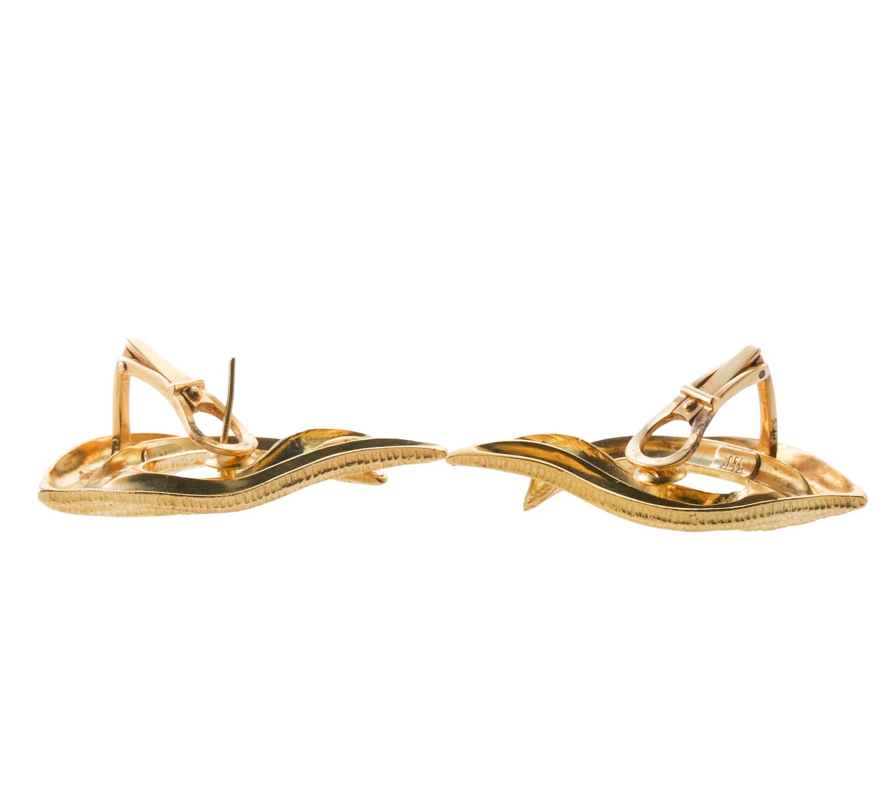 Vintage-Ohrringe aus Gold im Angebot 2