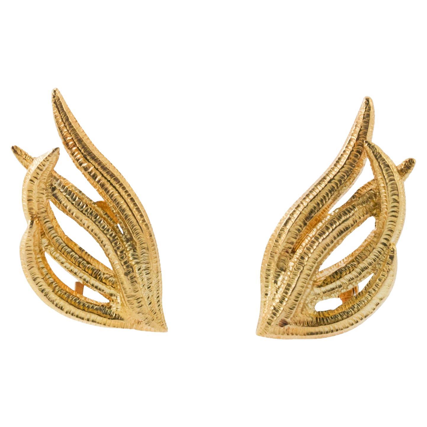 Vintage-Ohrringe aus Gold im Angebot