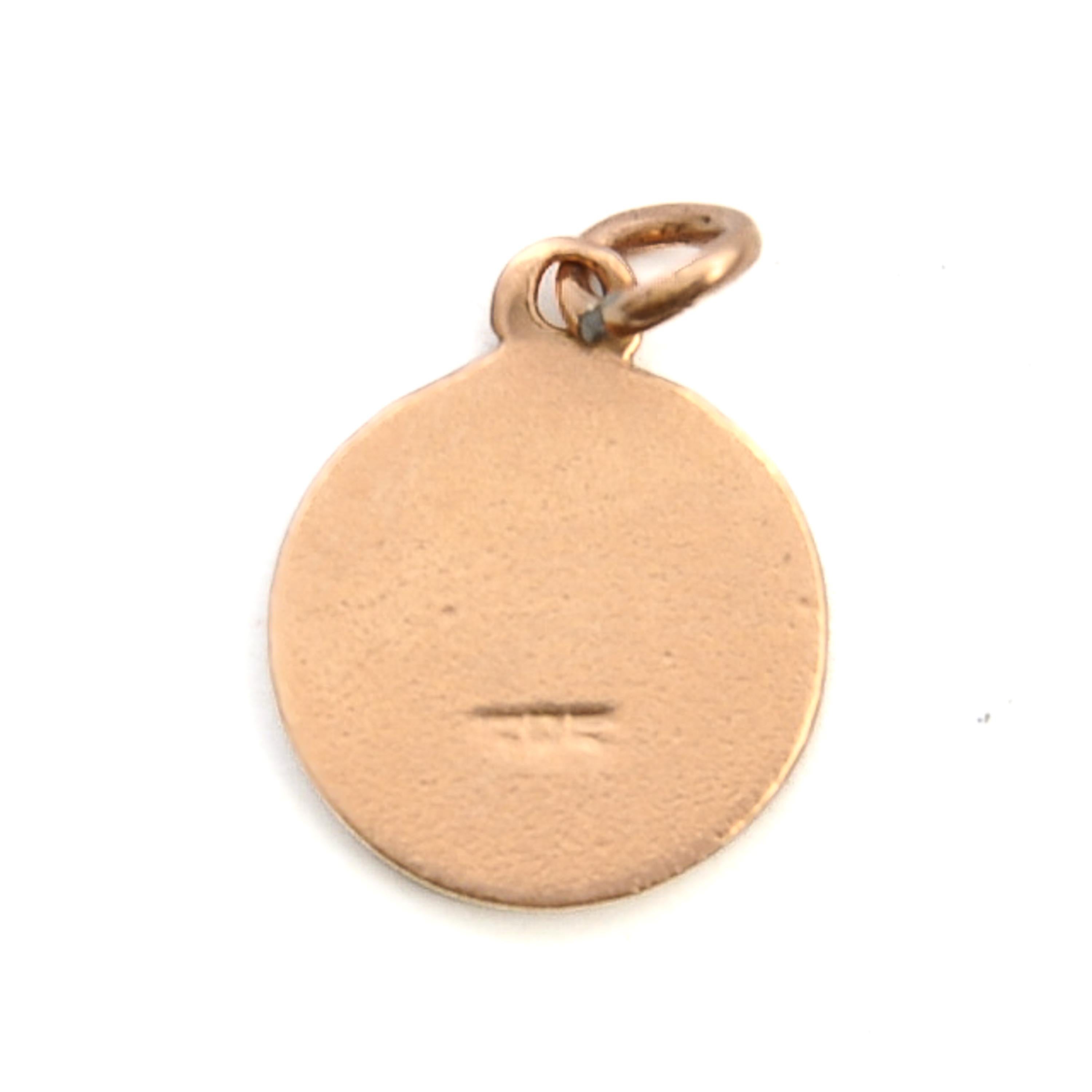 Vintage Gold Emaille Wappen Schild Charm Anhänger 2