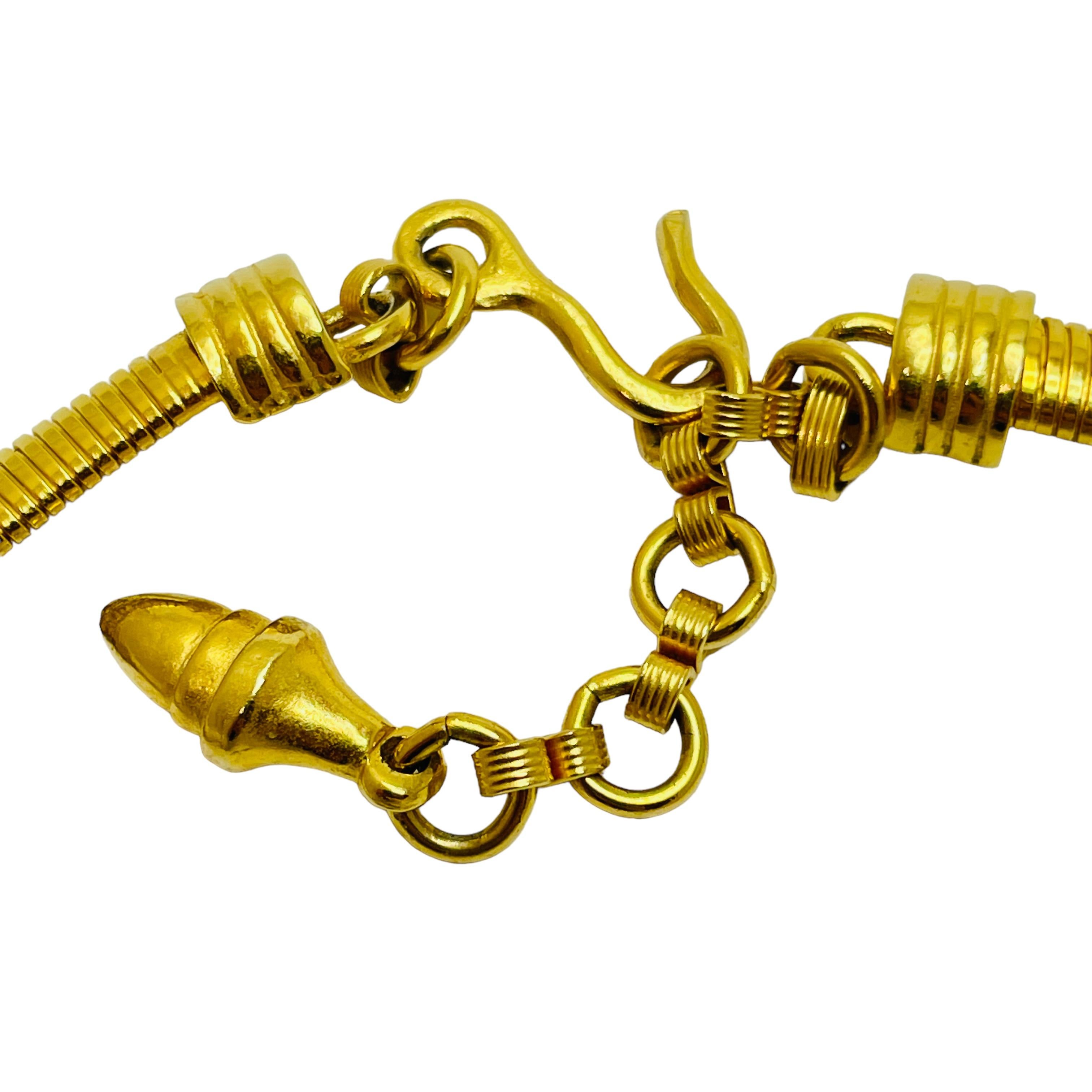 da uomo o donna Collana girocollo d'epoca con smalto d'oro di design in vendita