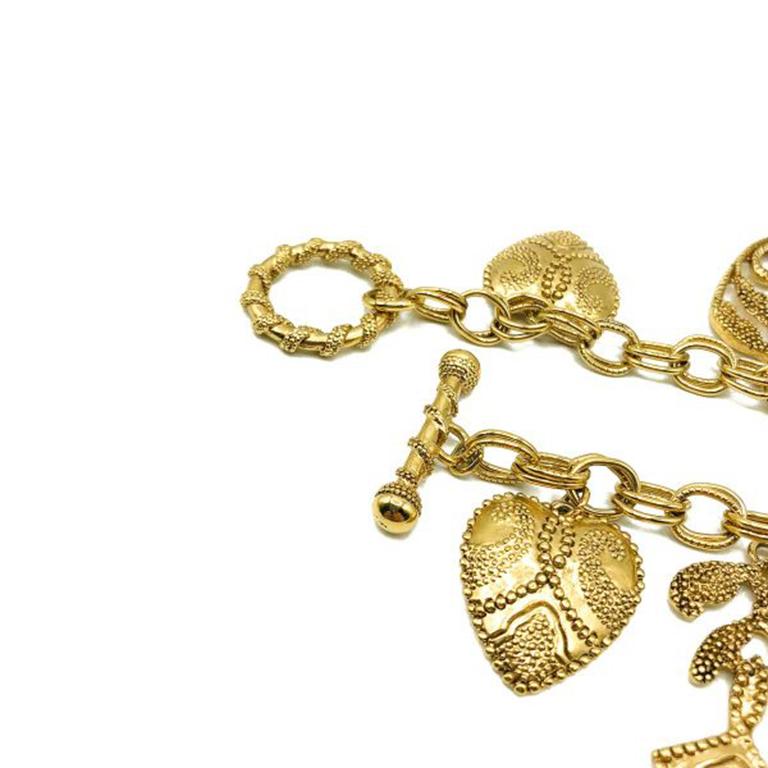 vintage gold charm bracelet