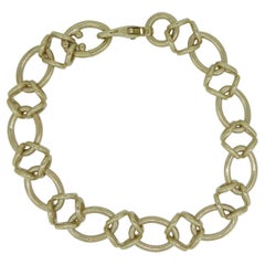 Vintage Gold Fancy Link Bracelet, Hallmarked 1993