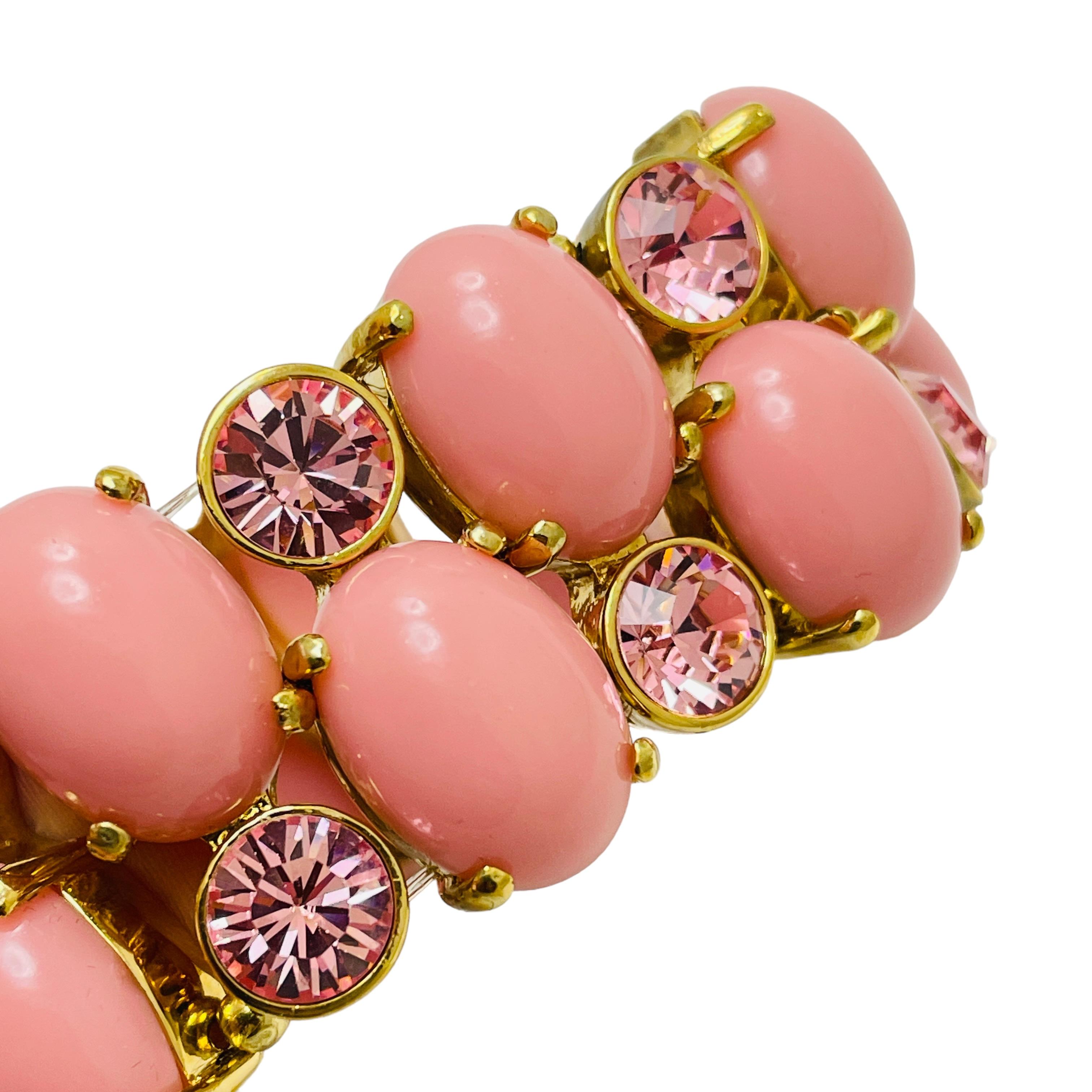 Designer-Laufsteg-Armband aus goldenem Korallenglas im Zustand „Gut“ im Angebot in Palos Hills, IL