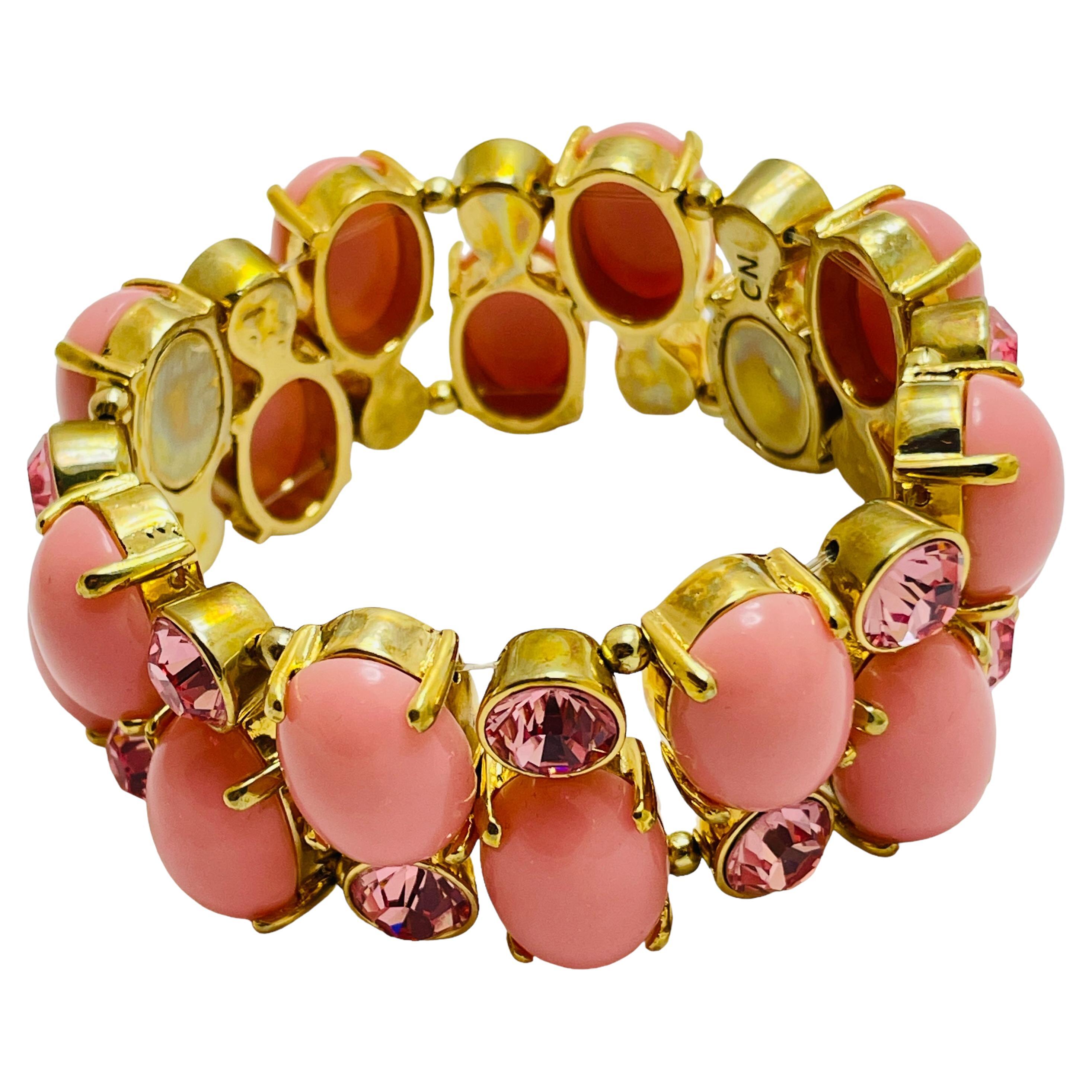 Designer-Laufsteg-Armband aus goldenem Korallenglas