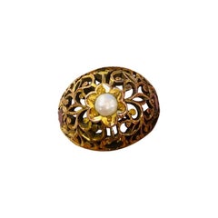 Vintage Gold Filigre indian Princess Ring