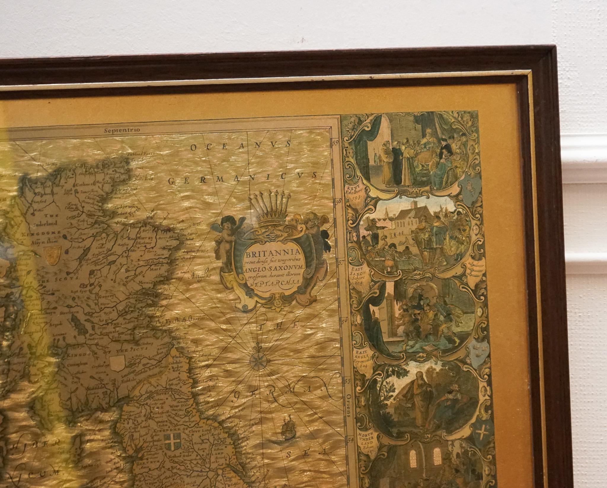Map of THE BRITiSH ISLES 1646 par JOANNES JANSSEN en vente 1