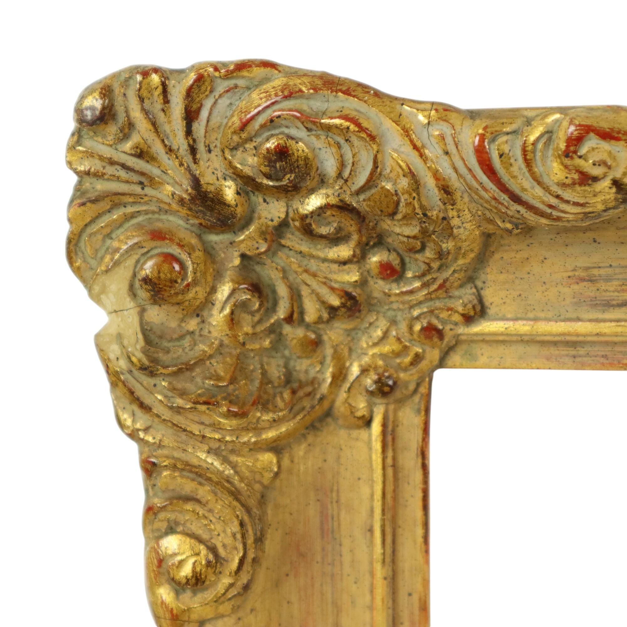 Vintage Gold Frame Barock Stil Classic Kiefer Wood 64x53cm im Angebot 3