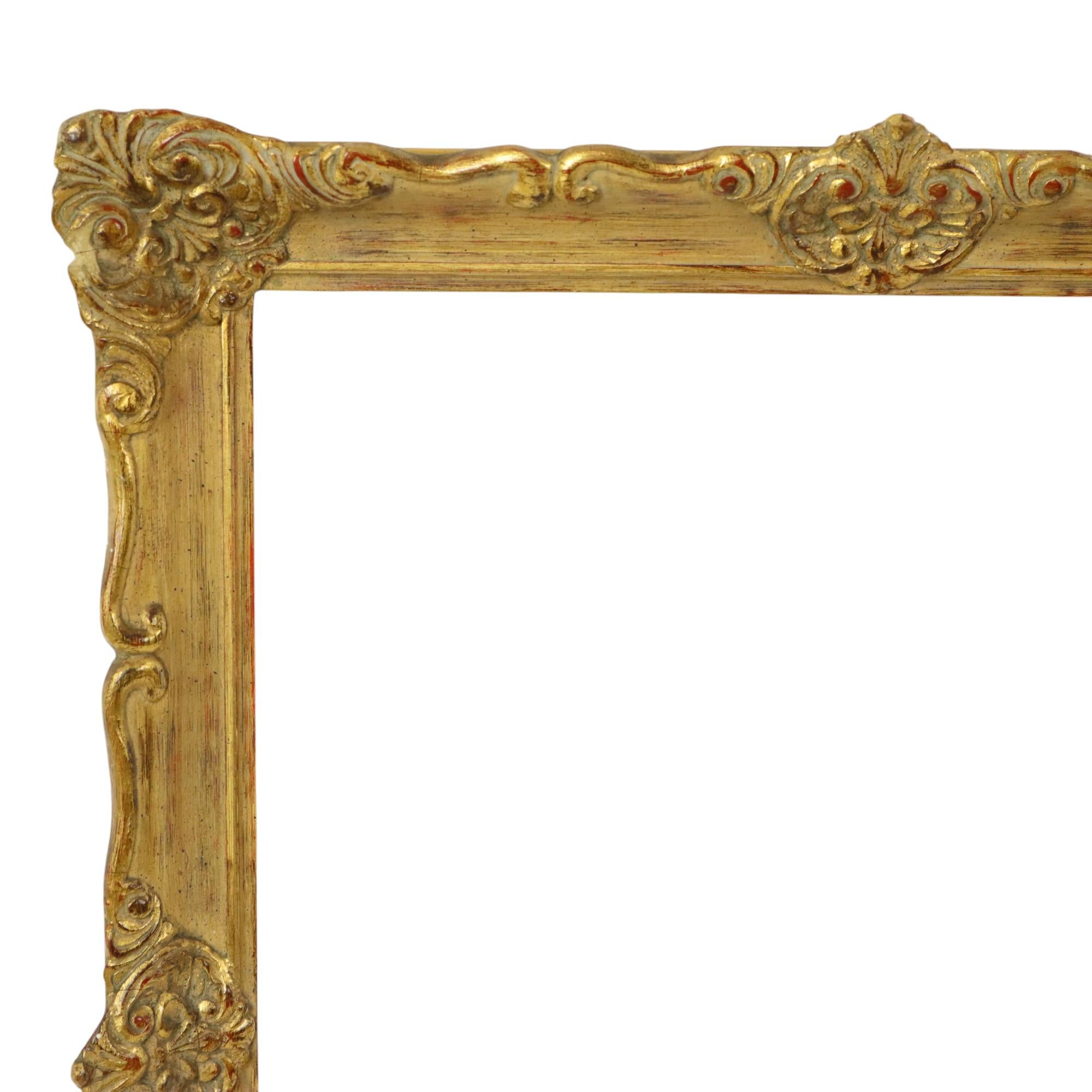 Vintage Gold Frame Barock Stil Classic Kiefer Wood 64x53cm (Vergoldet) im Angebot