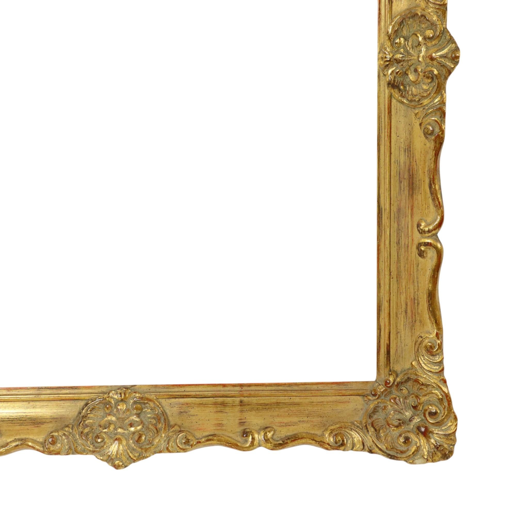 Vintage Gold Frame Barock Stil Classic Kiefer Wood 64x53cm (20. Jahrhundert) im Angebot