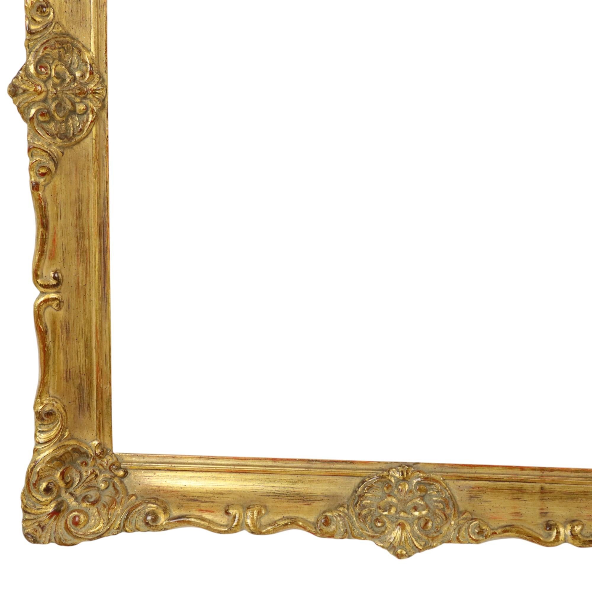 Vintage Gold Frame Barock Stil Classic Kiefer Wood 64x53cm (Gips) im Angebot