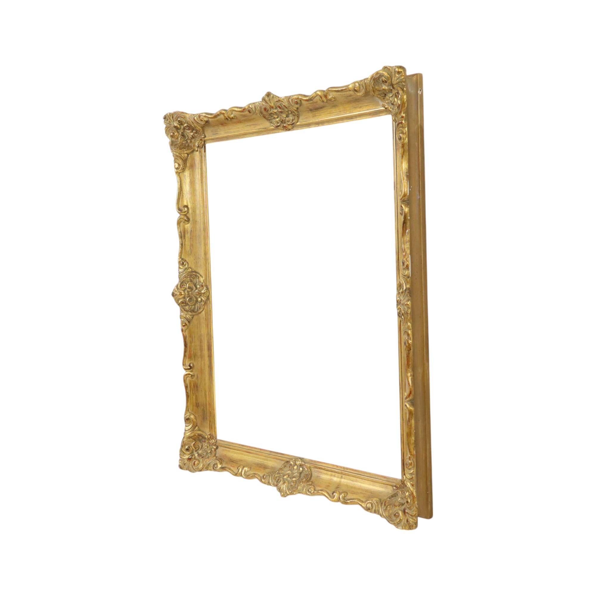 Vintage Gold Frame Barock Stil Classic Kiefer Wood 64x53cm im Angebot 1