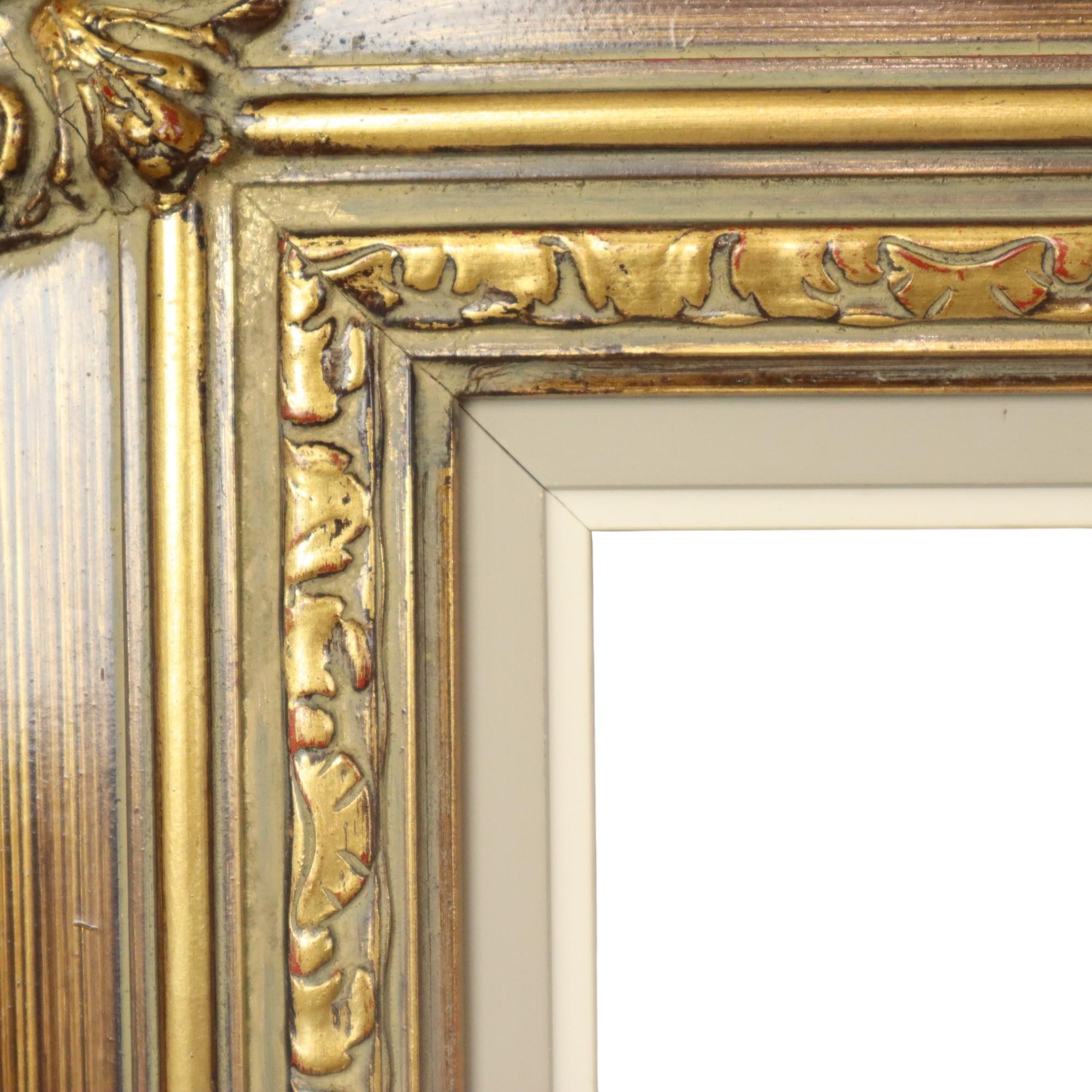 Vintage Gold Frame Barock Stil Klassisch Kiefer Wood 87x77cm im Angebot 3