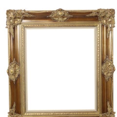 Vintage Gold Frame Baroque Style Classic Pine Wood 87x77cm