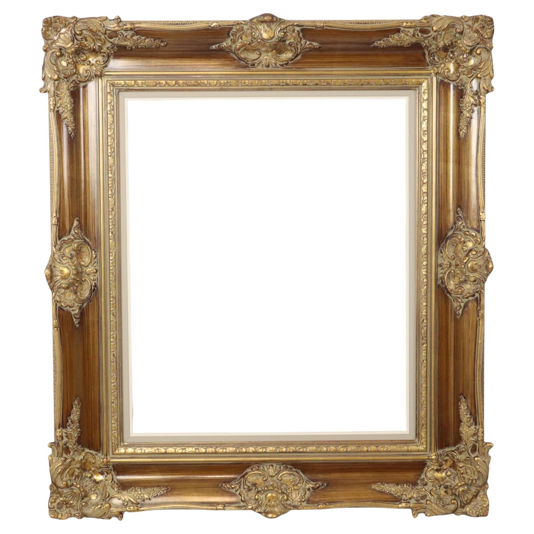 Vintage Gold Frame Barock Stil Klassisch Kiefer Wood 87x77cm im Angebot