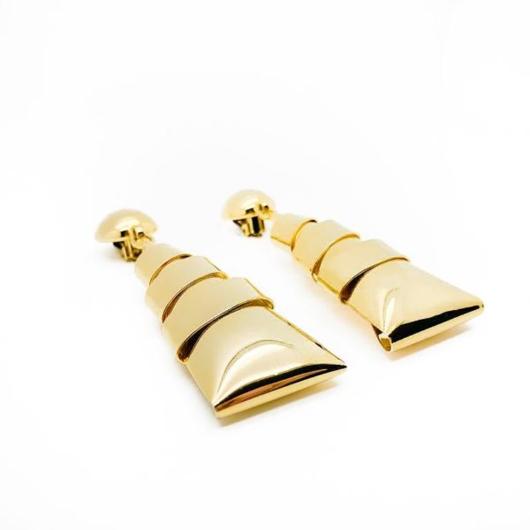 vintage gold statement earrings