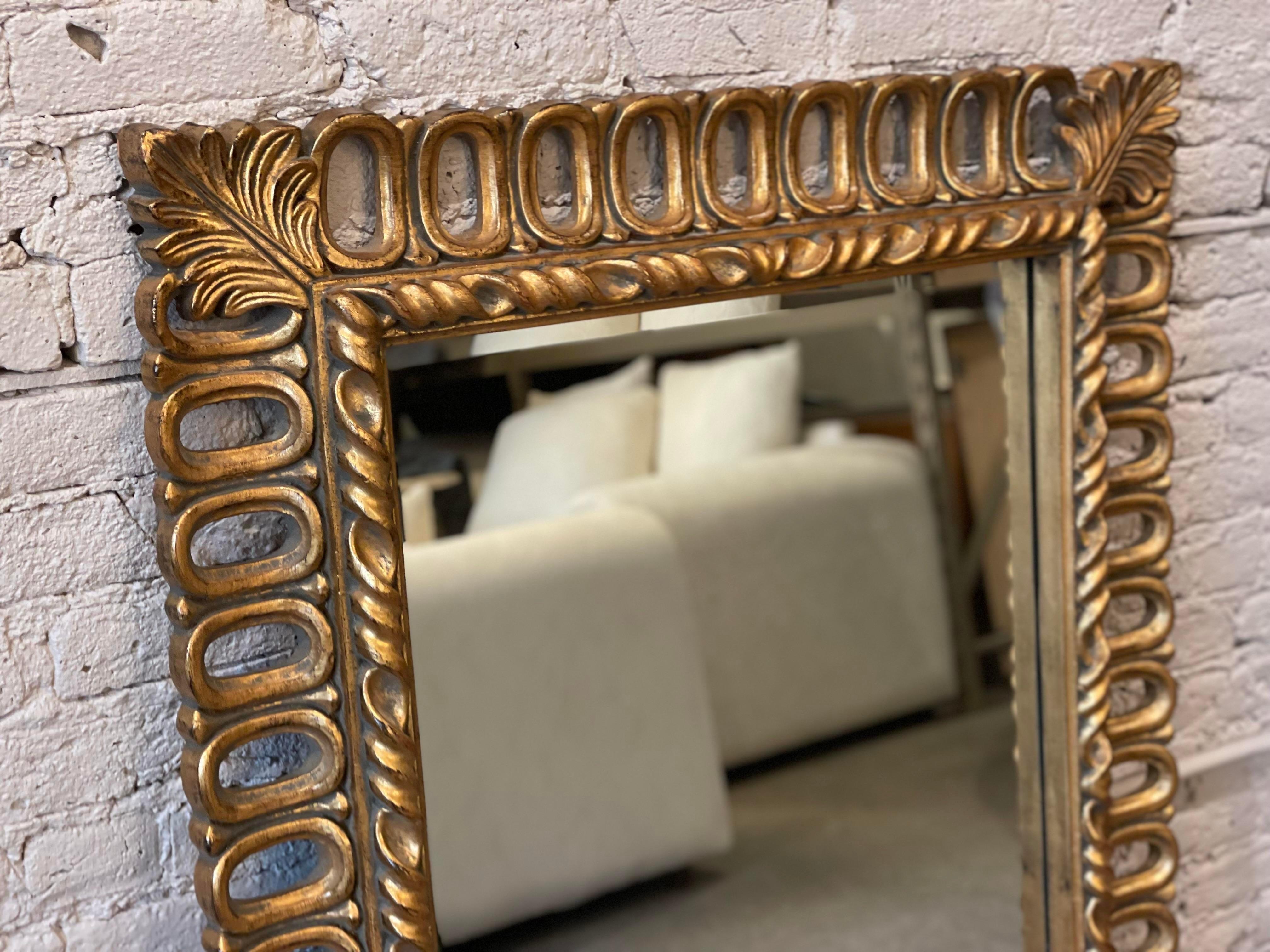 Miroir vintage doré en vente 1