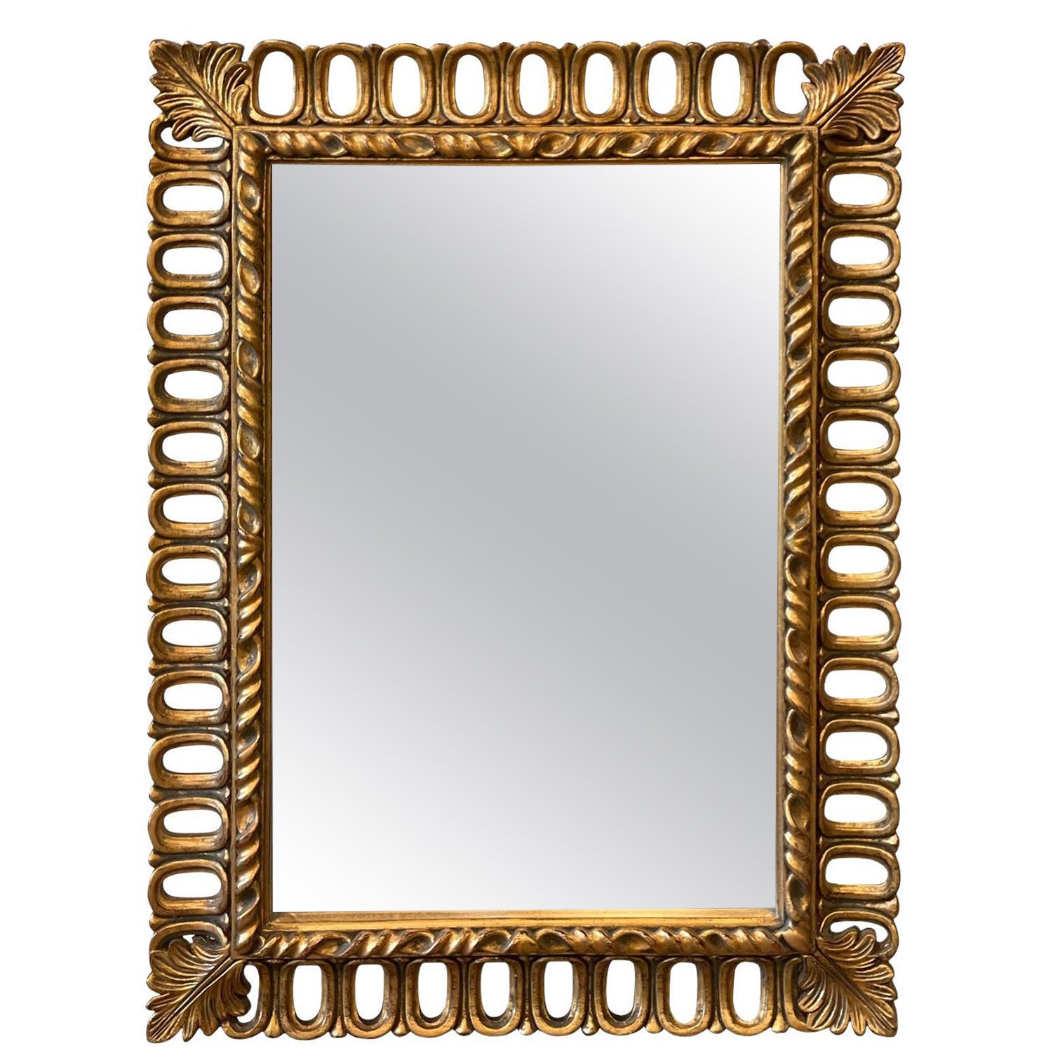 Gold vergoldeter Vintage-Spiegel