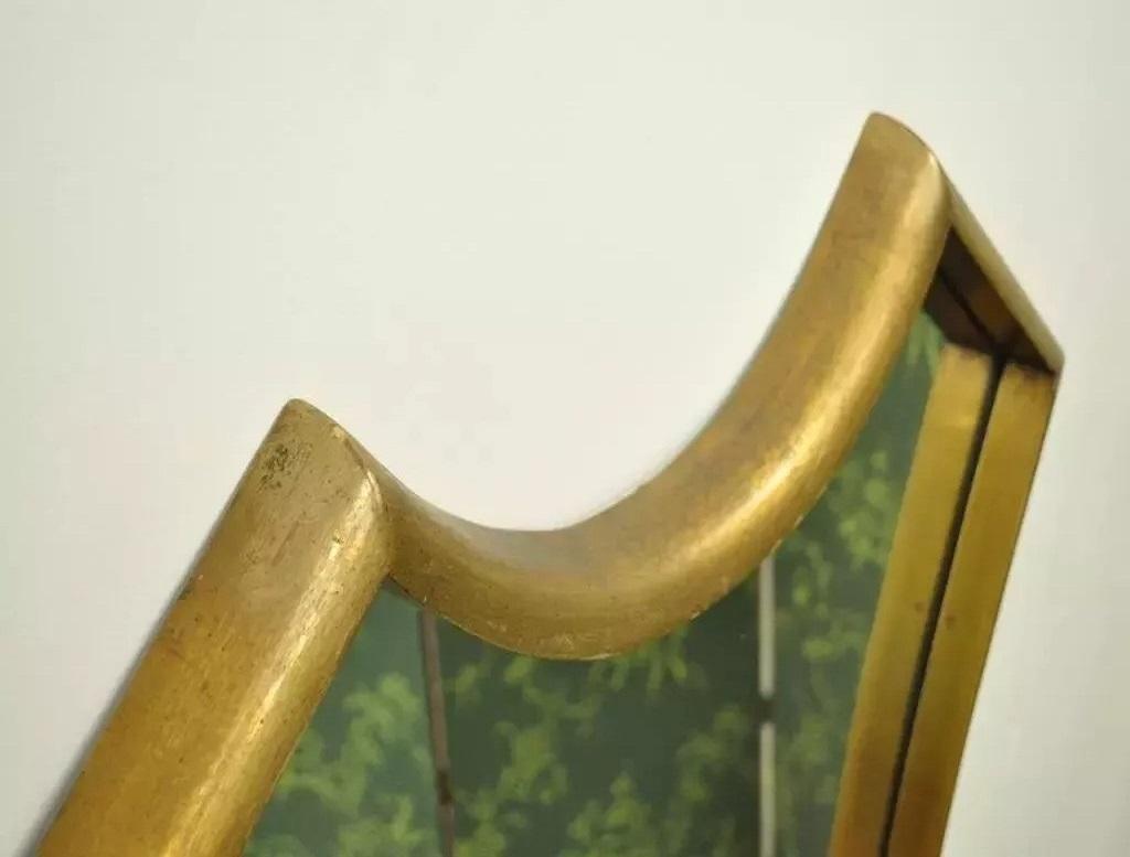 Vintage Gold Giltwood Hollywood Regency Schlüsselloch geformt Wandspiegel im Angebot 1