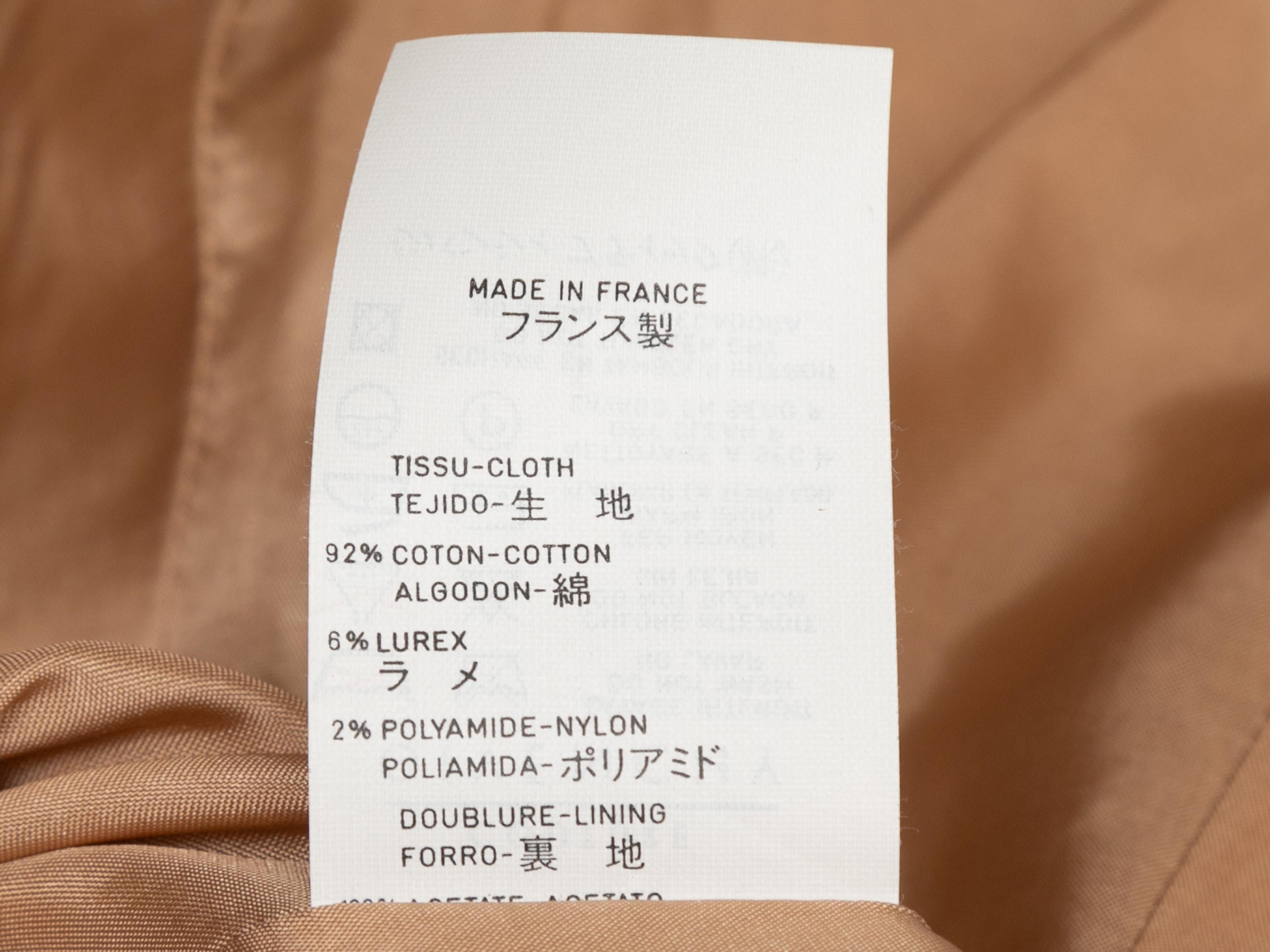 Givenchy Couture Jacquard-Blazer in Gold, Vintage, Gold, Größe FR 38 (Braun) im Angebot