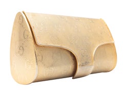 Vintage Gold Gucci GG Metal Clutch