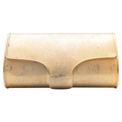 Vintage Gold Gucci GG Metal Clutch