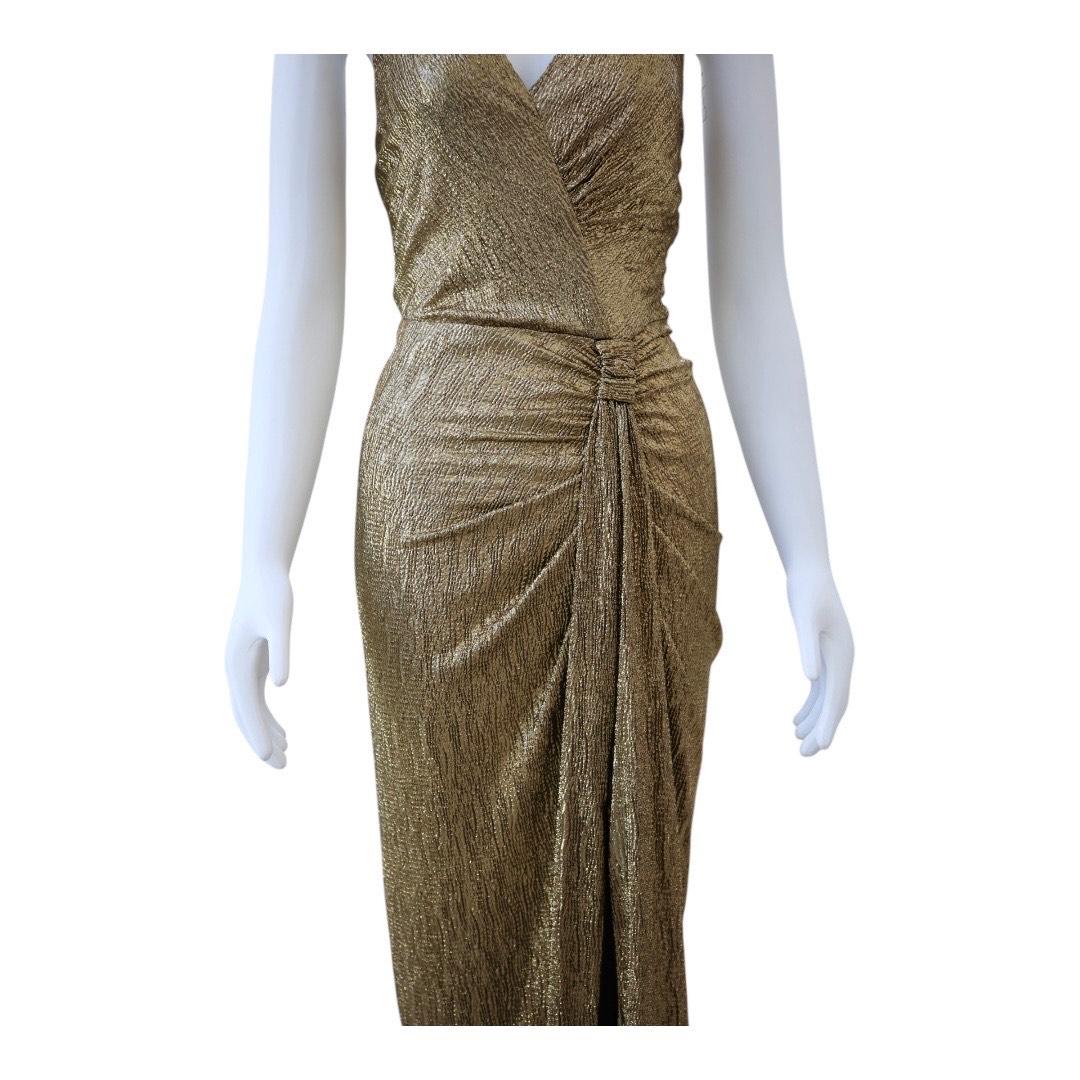 De las mujeres Vestido dorado vintage con escote halter - As Seen on Jane The Virgin en venta
