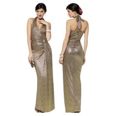 Vintage Gold Halter Cache Gown Dress – As Seen on Jane The Virgin