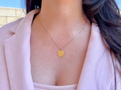 Vintage Gold Heart Charm, Pendant, Susan Marie, 7-17-61, 14K, Circa 1960s