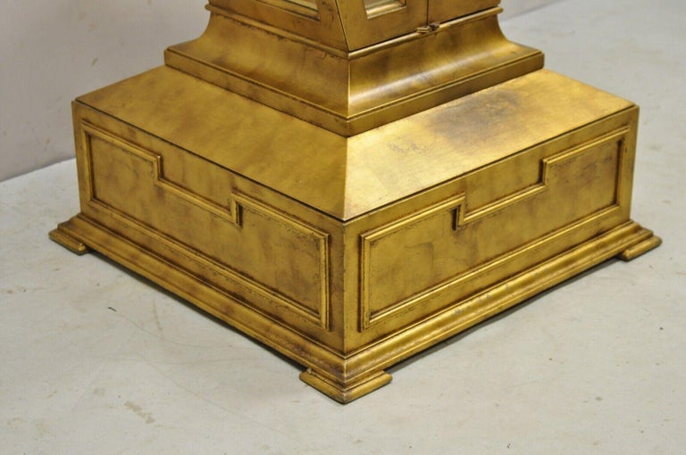 Vintage Gold Hollywood Regency Diamond Shaped Curio Display