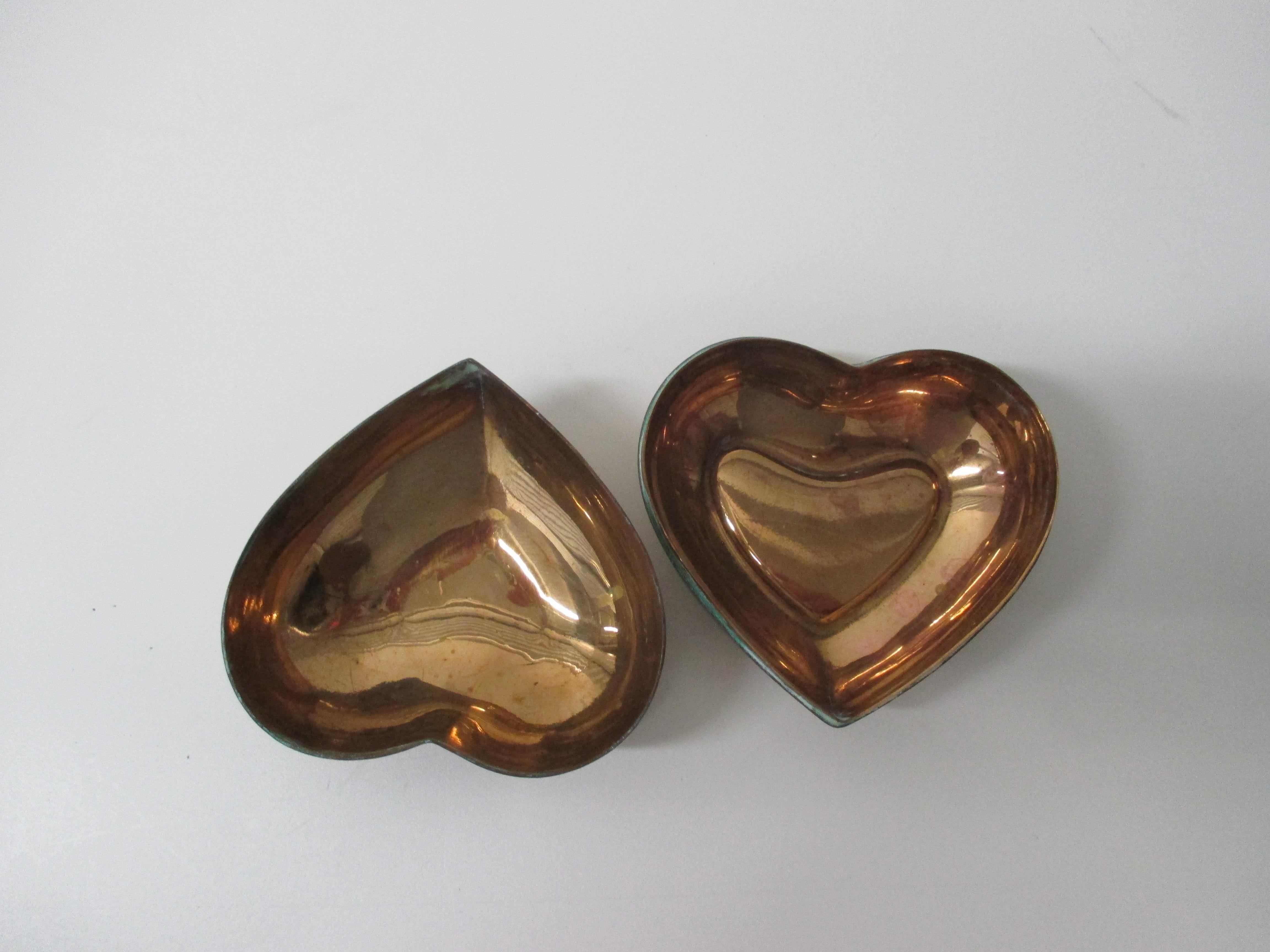 Bohemian Vintage Gold Jewelry Box in the Shape of a Heart