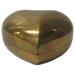 Vintage Gold Jewelry Box in the Shape of a Heart