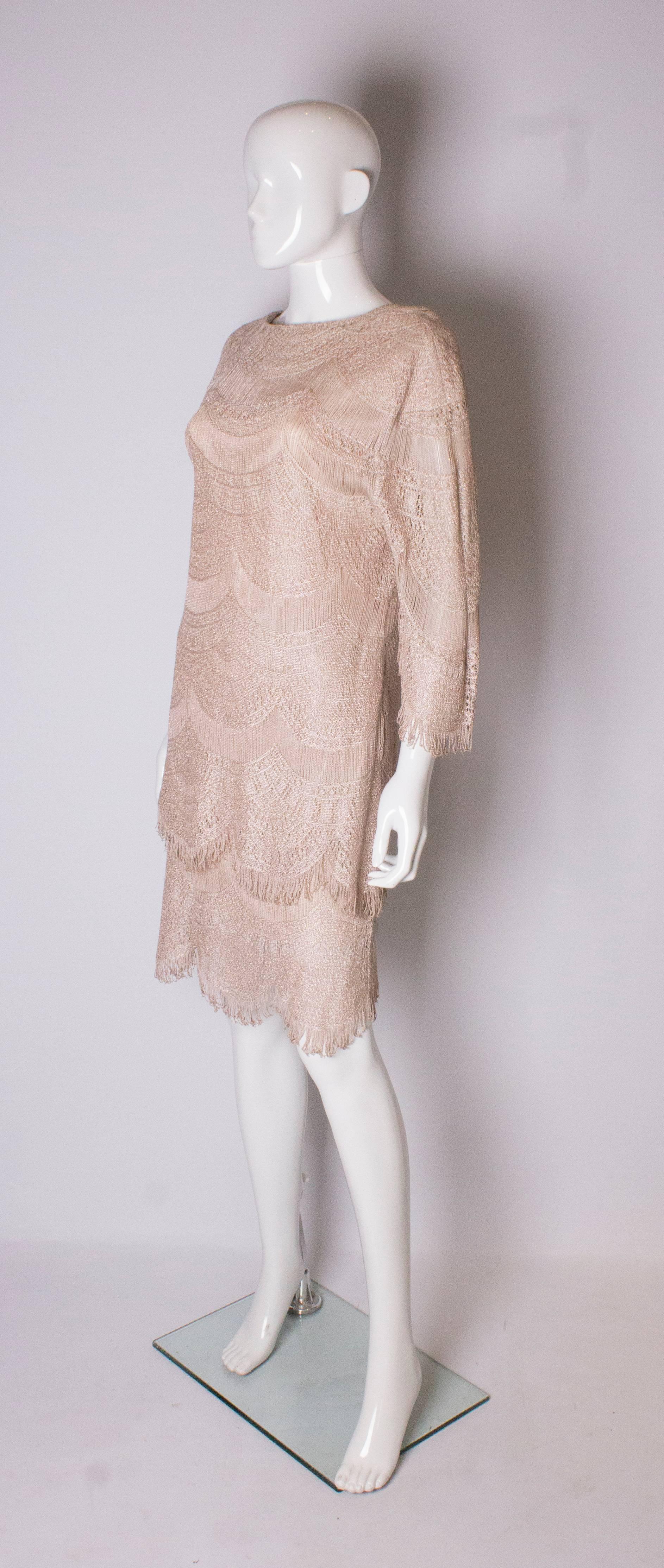 Vintage Gold Knitted Outfit by Damianou For Sale 1